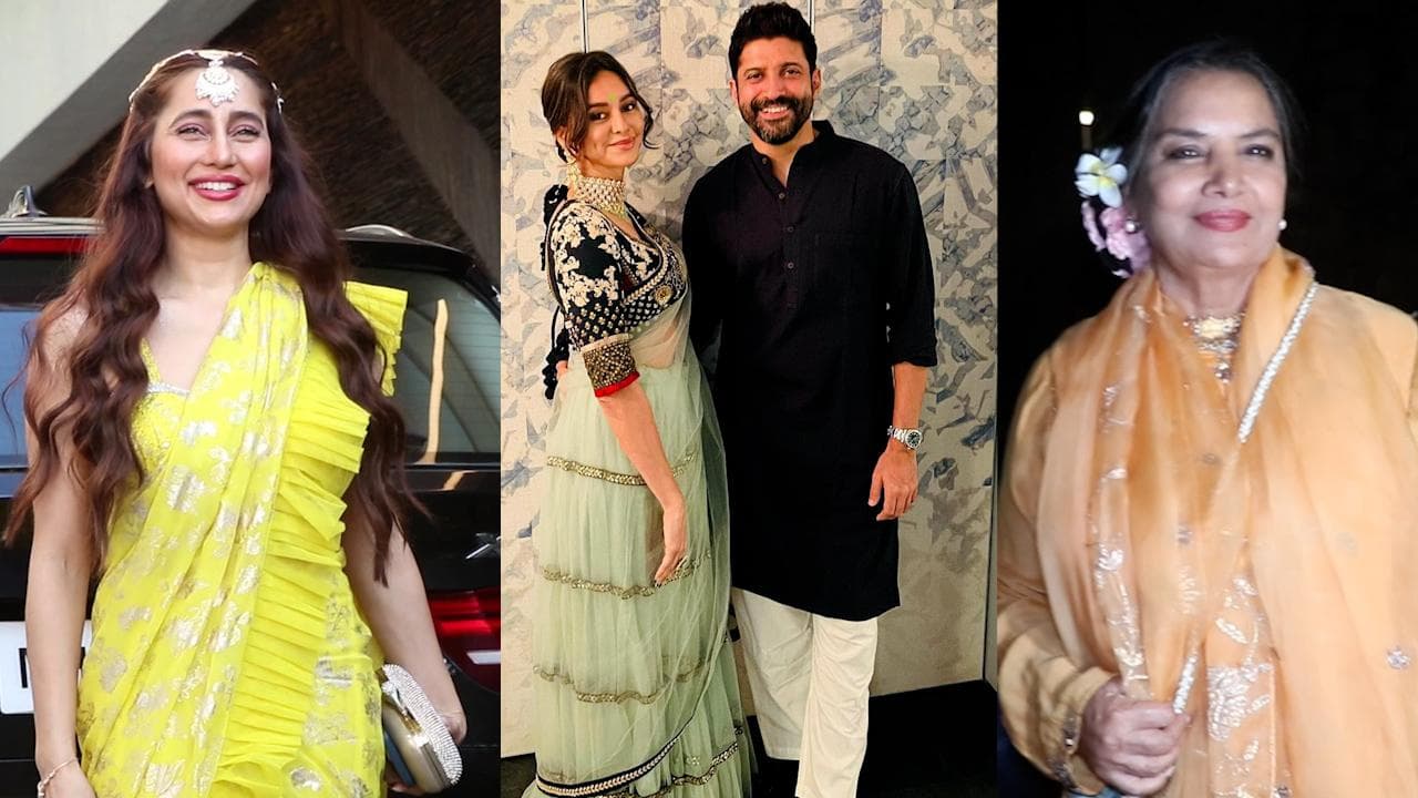 Shabana Azmi, Anusha Dandekar stun in yellow for Farhan-Shibani's pre-wedding festivities 