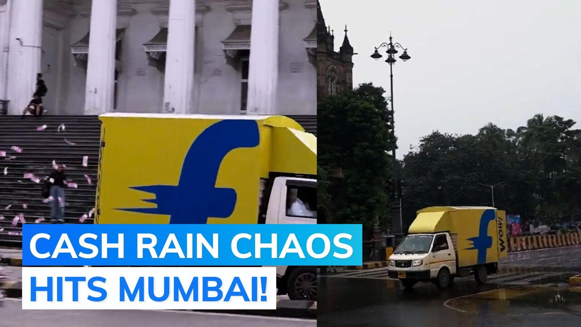 Watch: Flipkart truck oozes Rs 2,000 notes into Mumbai streets 'accidentally' 