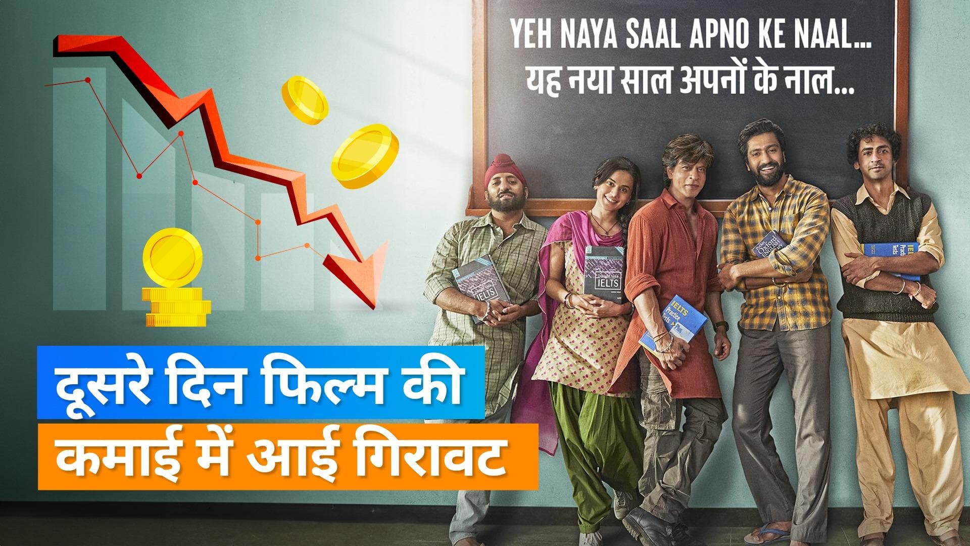 Dunki Box Office Collection Day 2: दूसरे दिन Shah Rukh Khan की फिल्म की रफ्तार हुई कम, यहां देखिए आंकड़े 