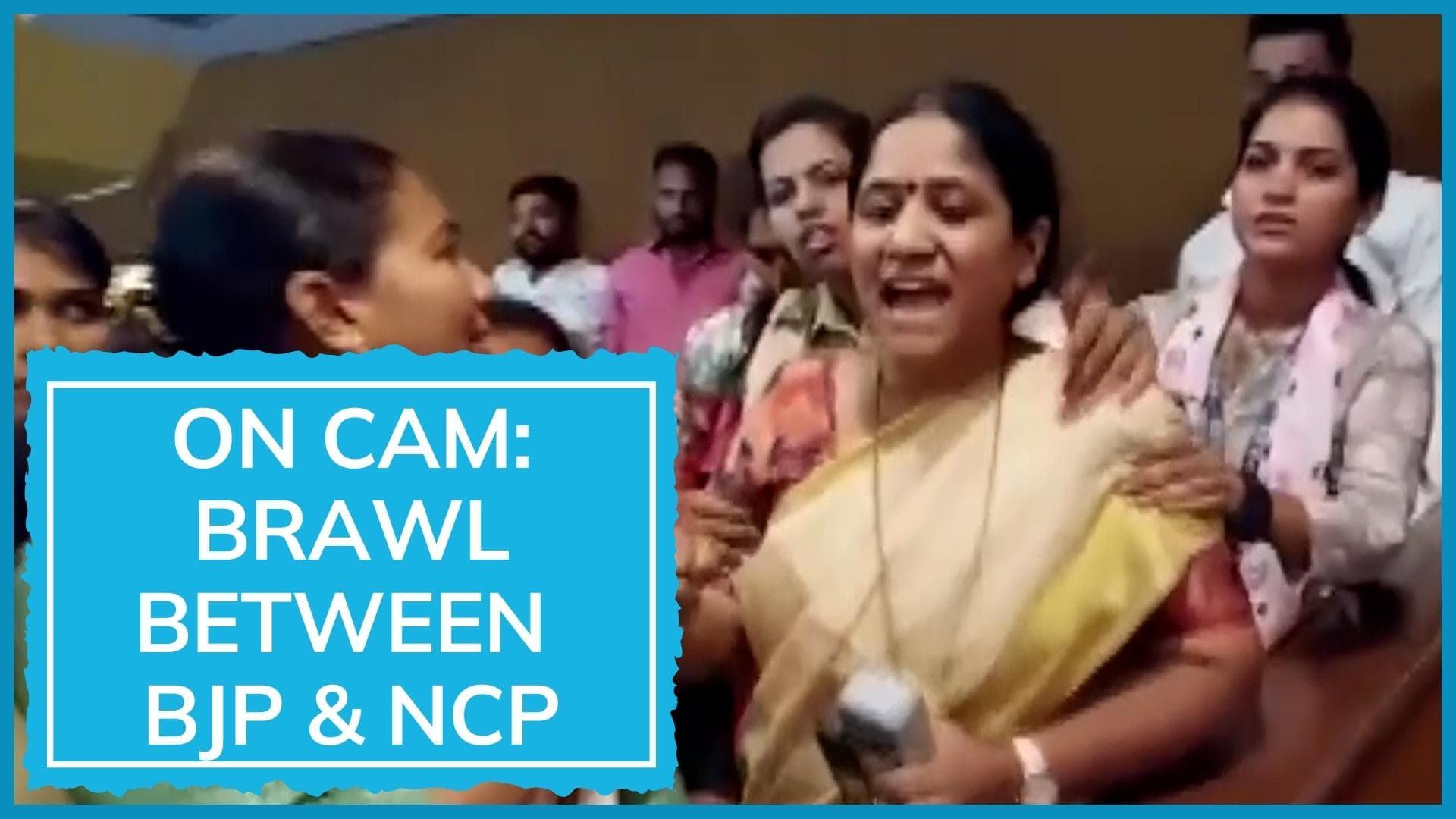 Chaos at Smriti Irani's meet, attack on woman NCP worker on cam; 3 BJP cadre booked