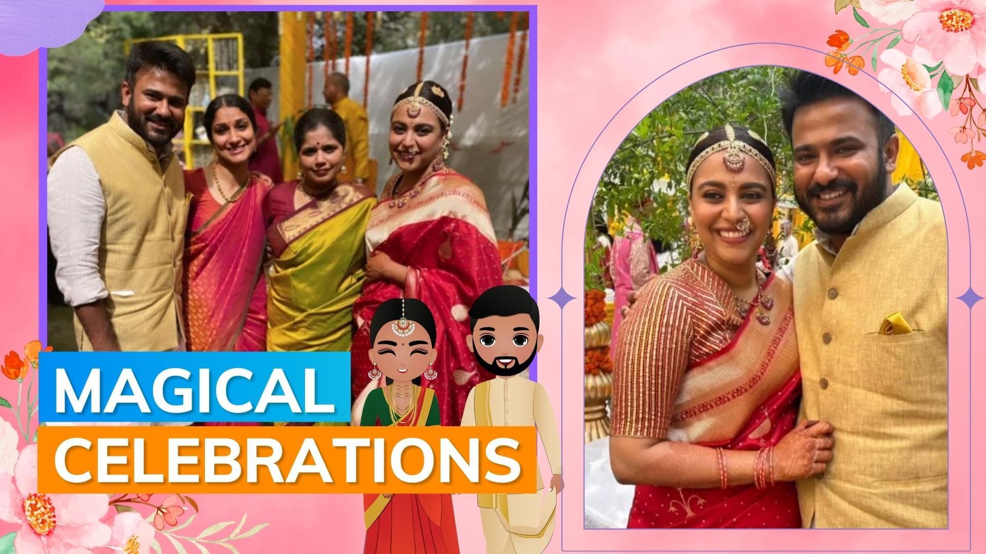 Swara Bhasker channels a Telugu bride for Carnatic musical evening, poses with Fahad Ahmad 