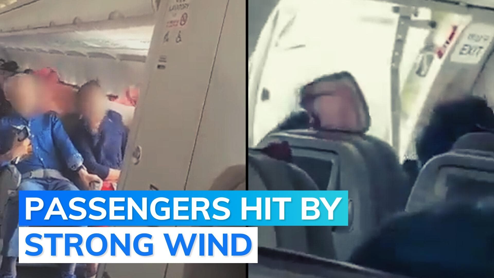 On cam: man opens emergency door while plane is airborne; arrested upon landing