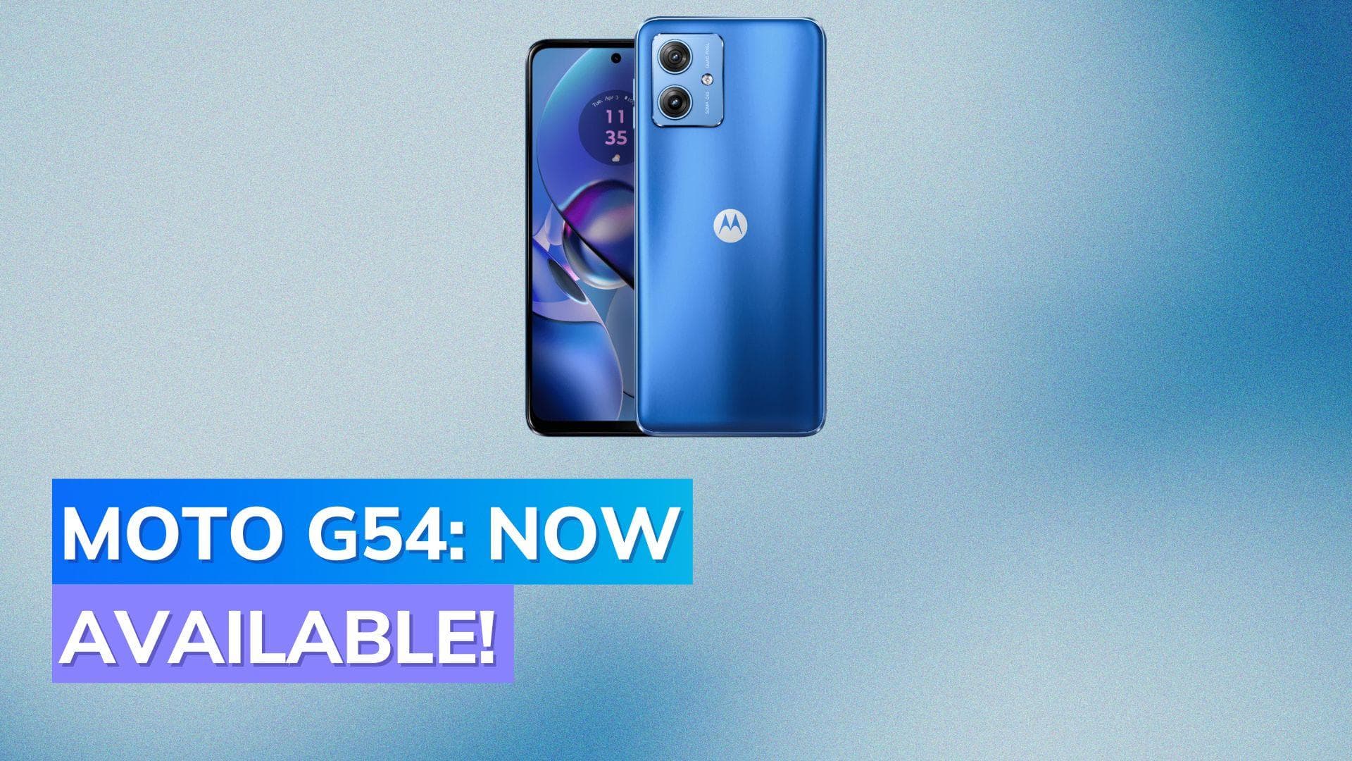 Moto G54 5G goes on sale in India today: Check price, specs, offers and availability