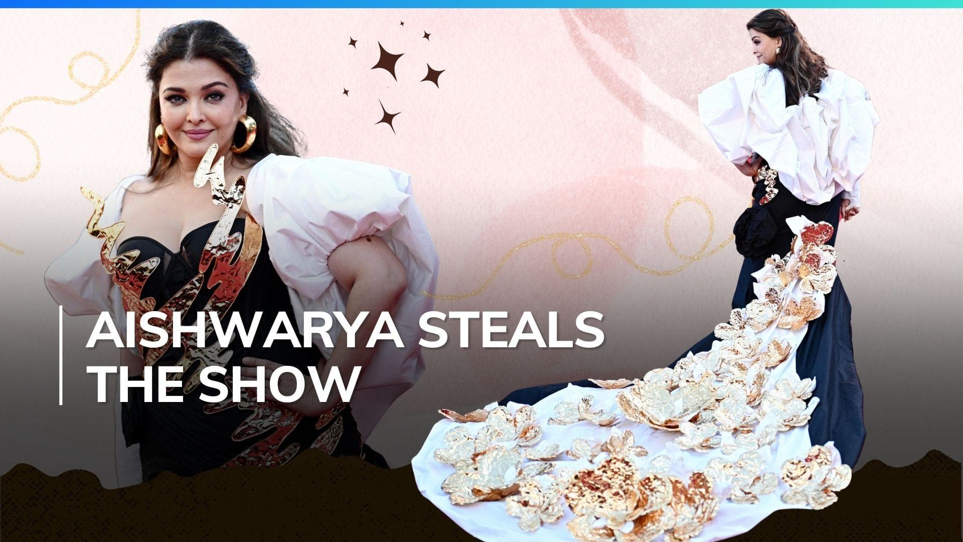 Cannes 2024: Aishwarya Rai Bachchan makes grand entry in a black and golden butterfly gown | watch