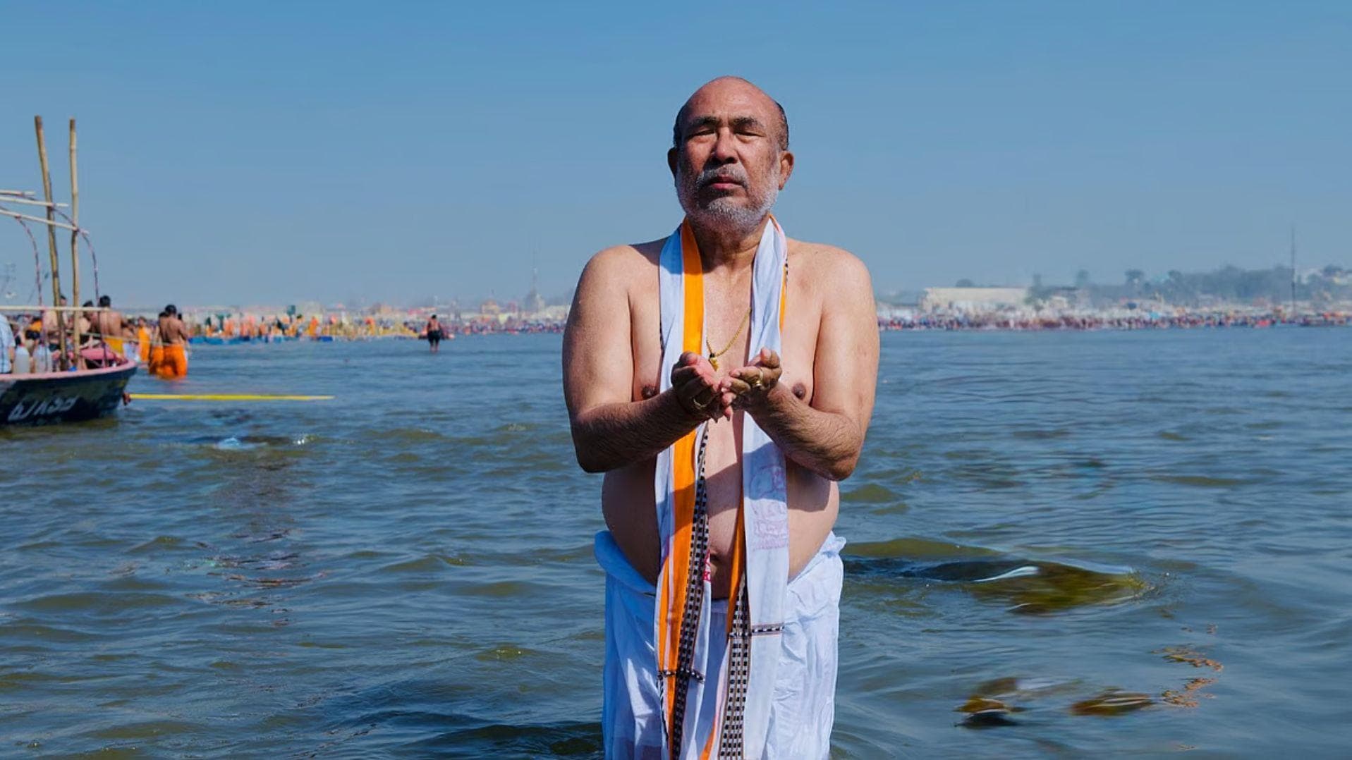 Manipur CM N Biren Singh joins Maha Kumbh 2025, highlights cultural and spiritual significance