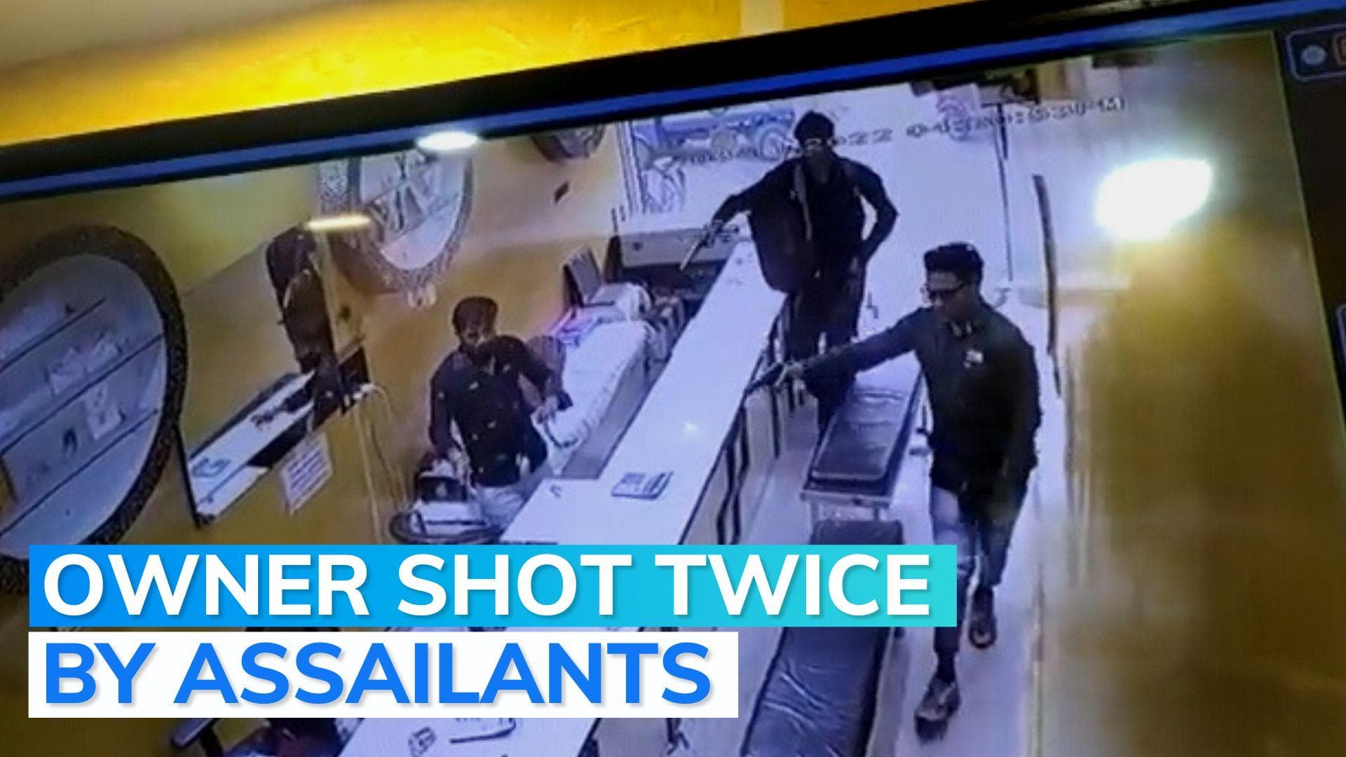 Video: Armed robbery at jewellery shop in UP; accused still on the run