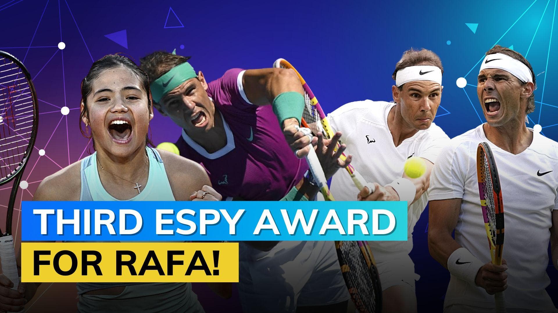 Rafael Nadal & Emma Raducanu chosen best tennis athletes at ESPY Awards