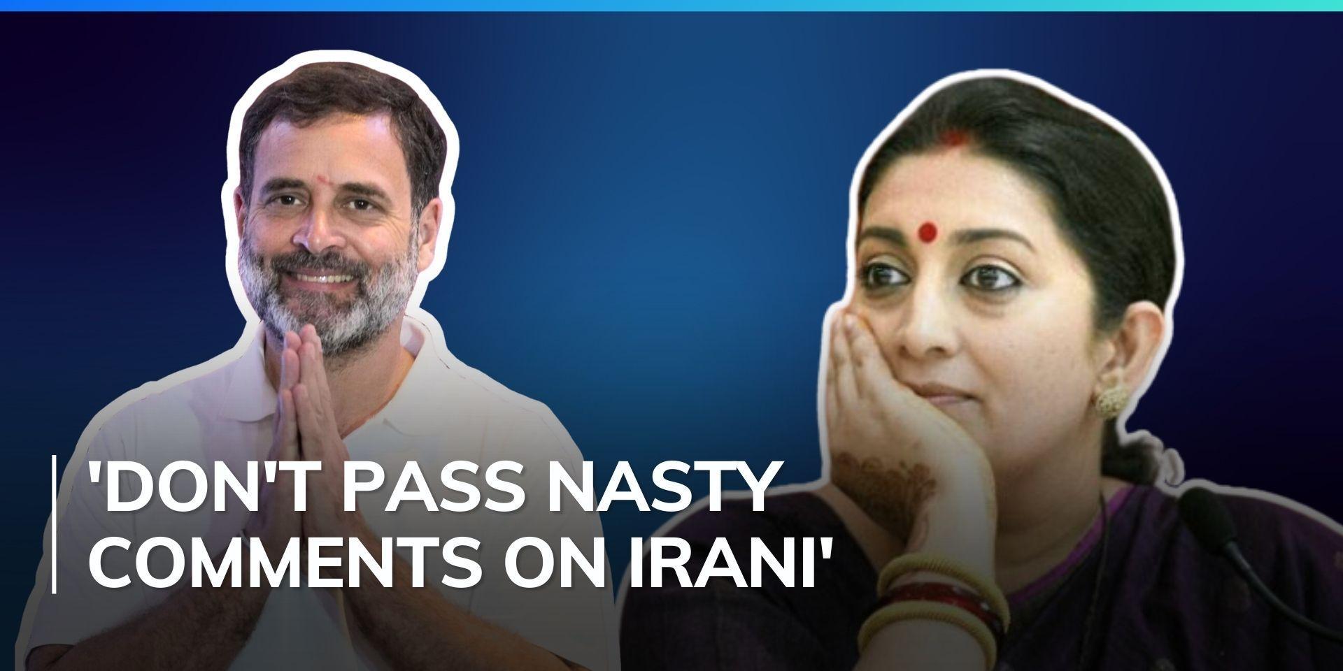 'Insulting sign of weakness': Rahul Gandhi urges people not to attack Smriti Irani   