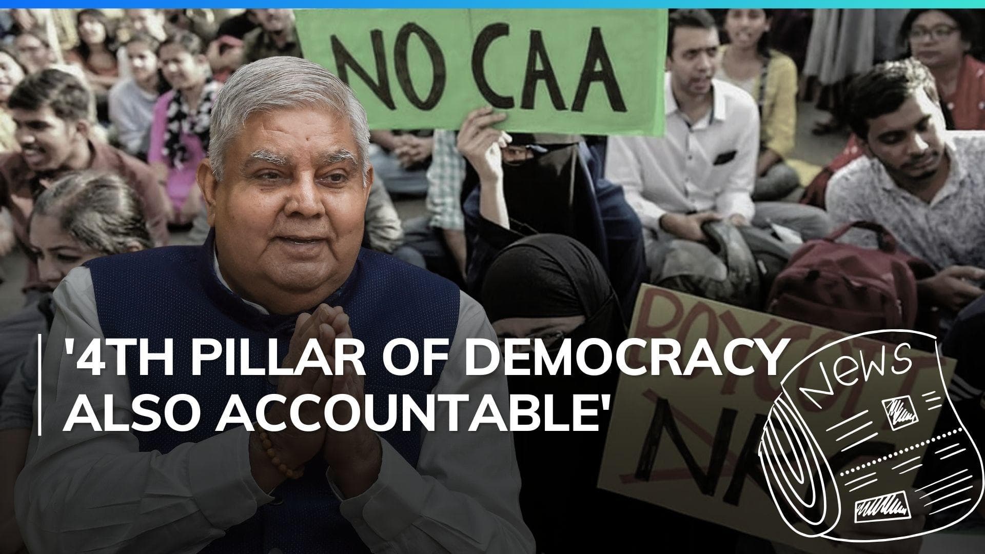 Media should not become battleground for partisan politics: Vice President Dhankhar