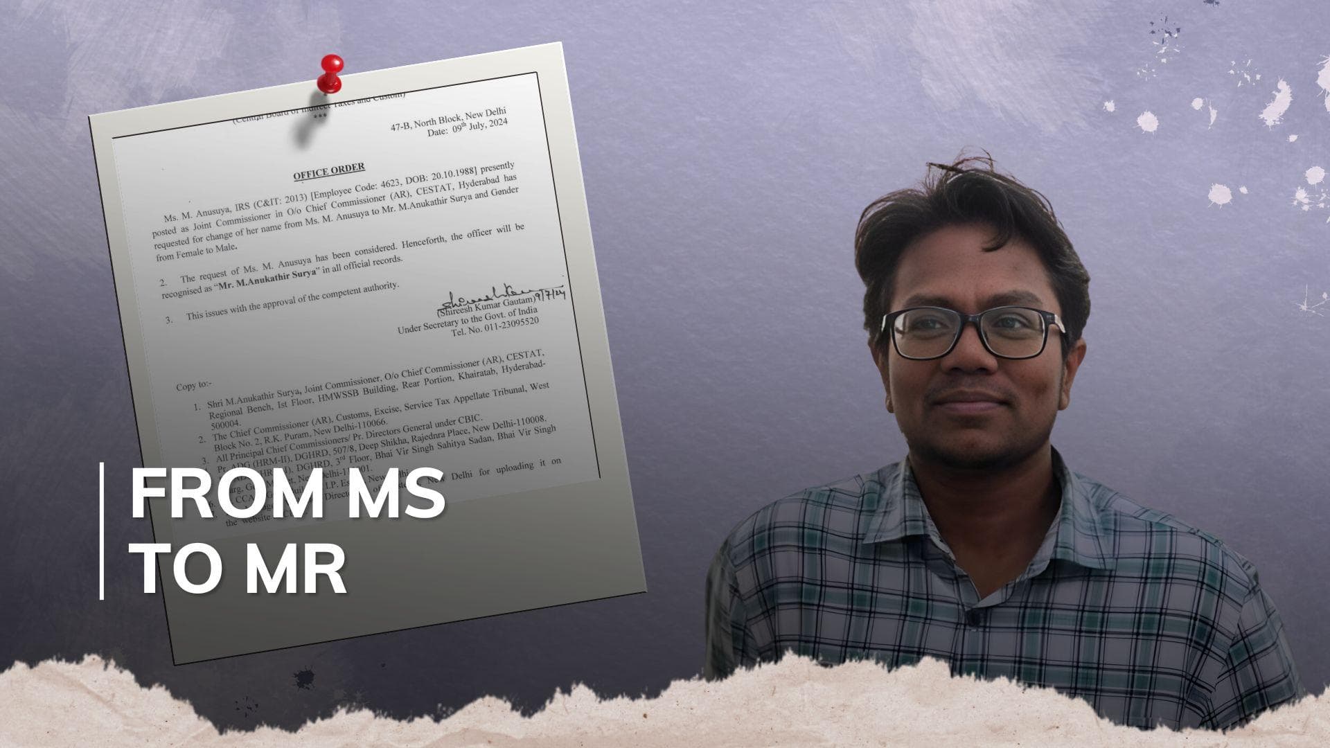 Centre allows IRS officer to change gender on official records 