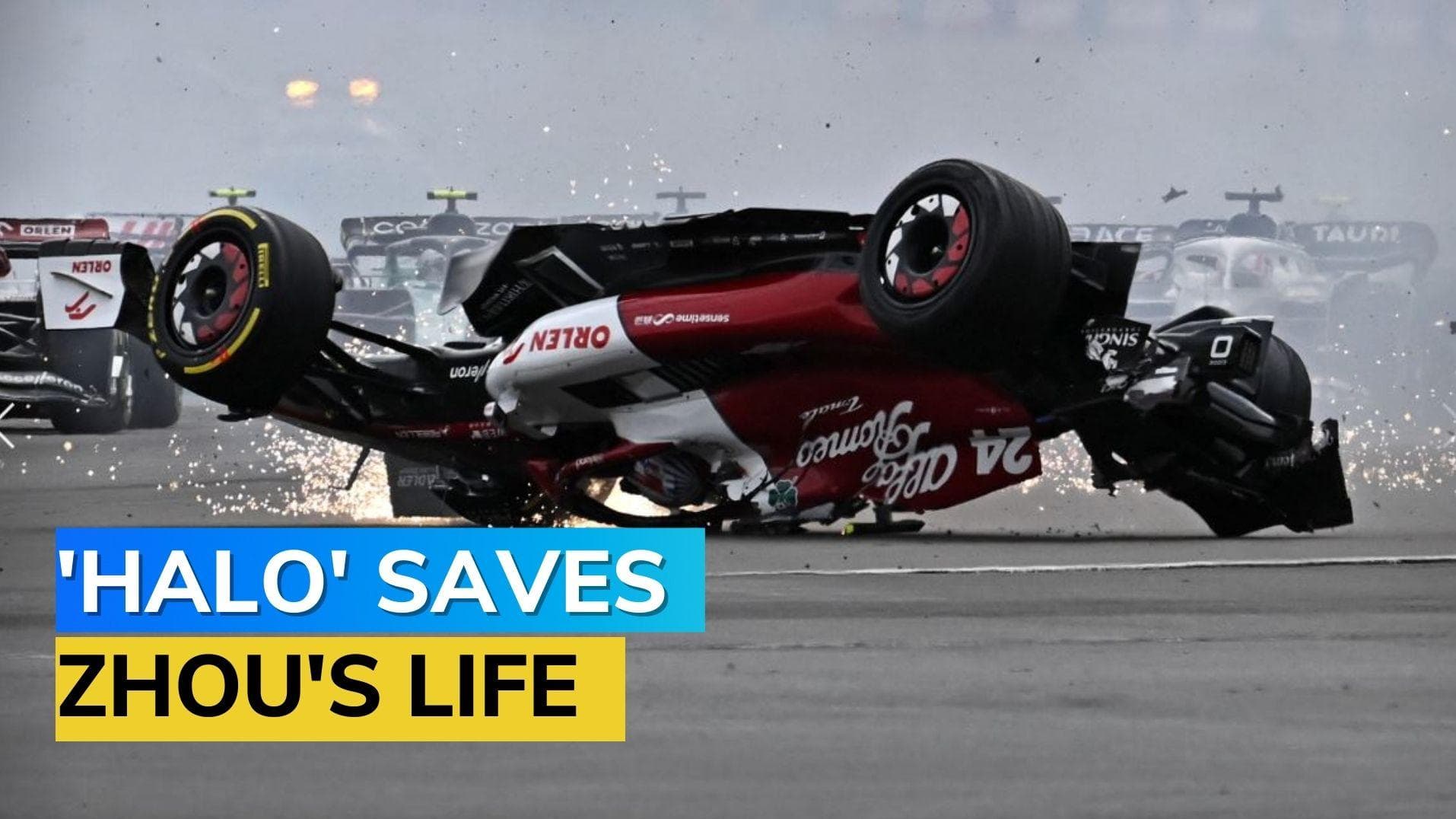 Watch! F1 racer Zhou Guanyu survives lethal car crash at British Grand Prix