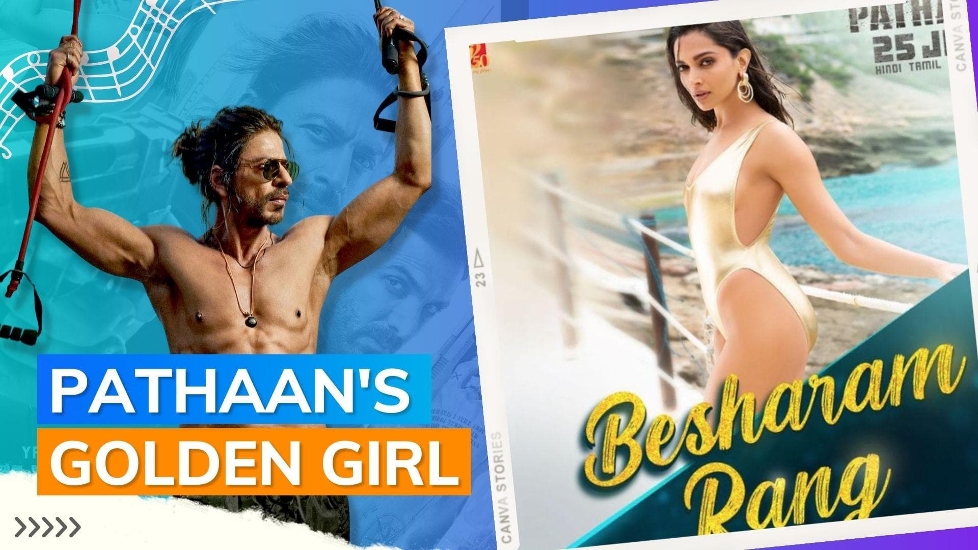 ‘Pathaan’: Deepika Padukone looks stunning in golden monokini in first look from song ‘Besharam Rang’ 