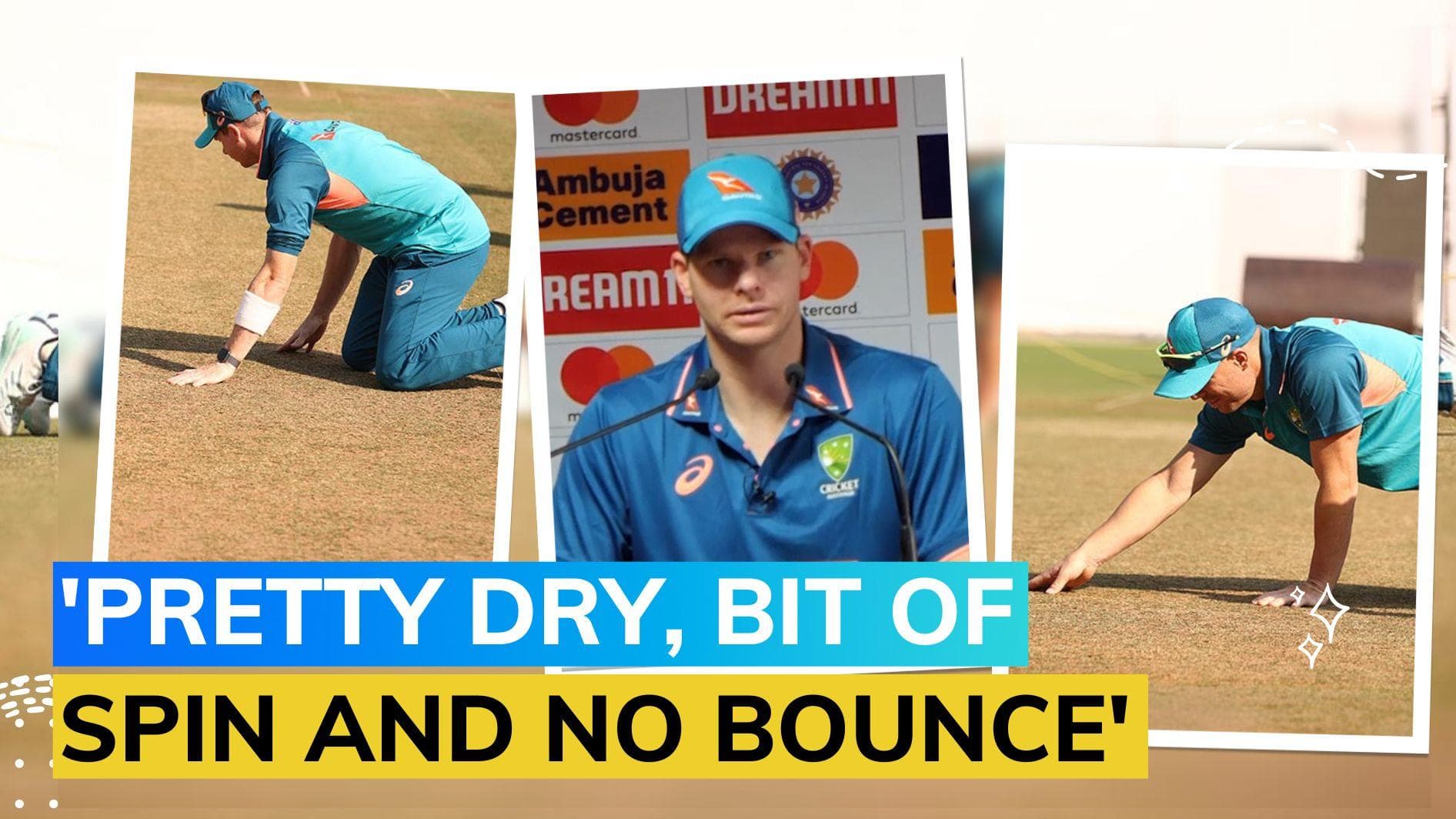 IND vs AUS: David Warner & Steve Smith take 'an early look at Nagpur pitch'