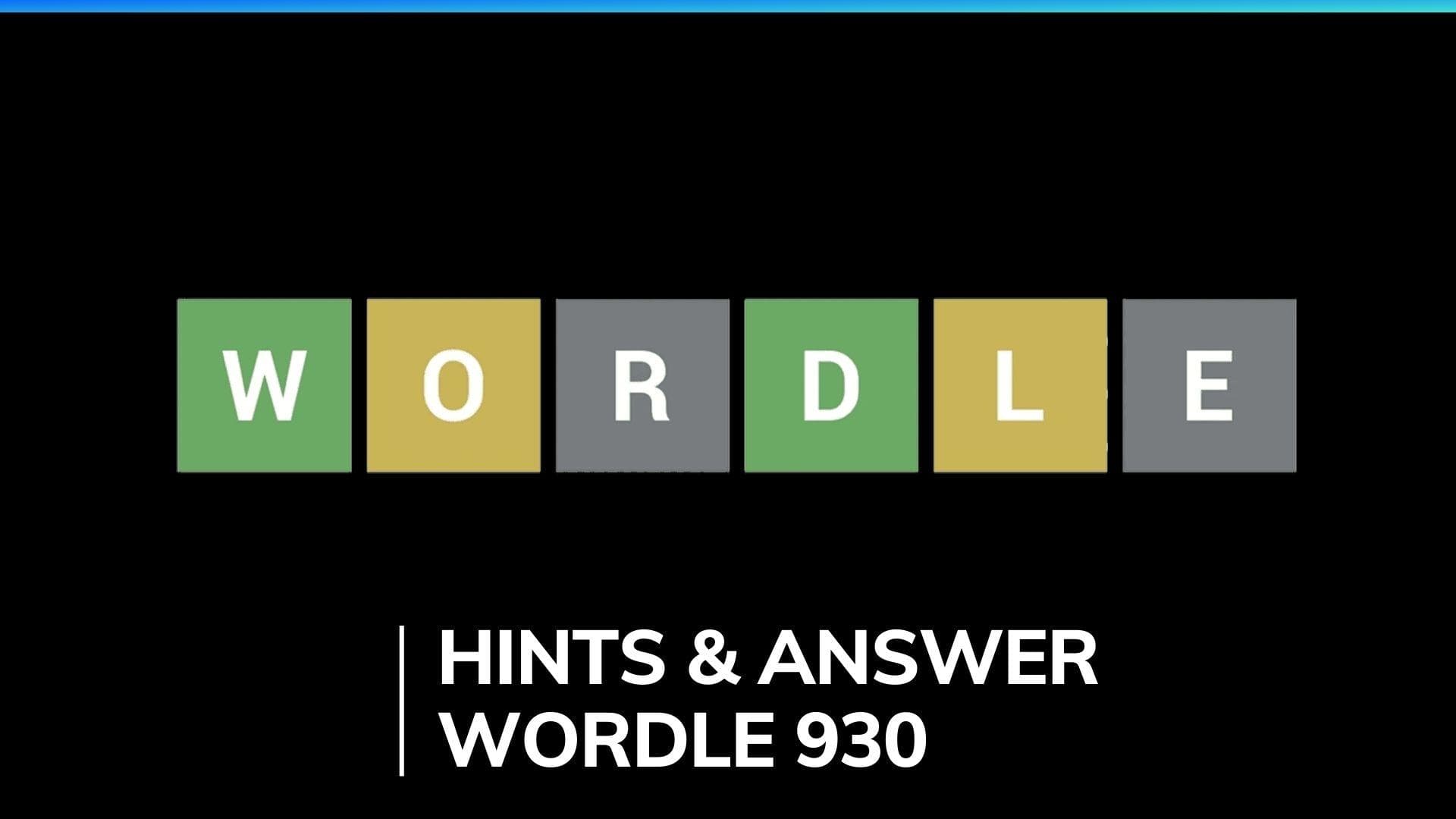  Wordle 930 Hints and Solution for January 5, 2024: Ready to level up? crack the code and win the day!