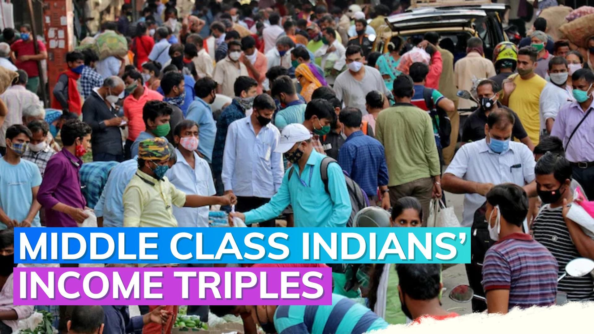 Middle-class Indians income triples to Rs 13 lakh in FY22 from Rs 4.4 lakh in FY13: Report 