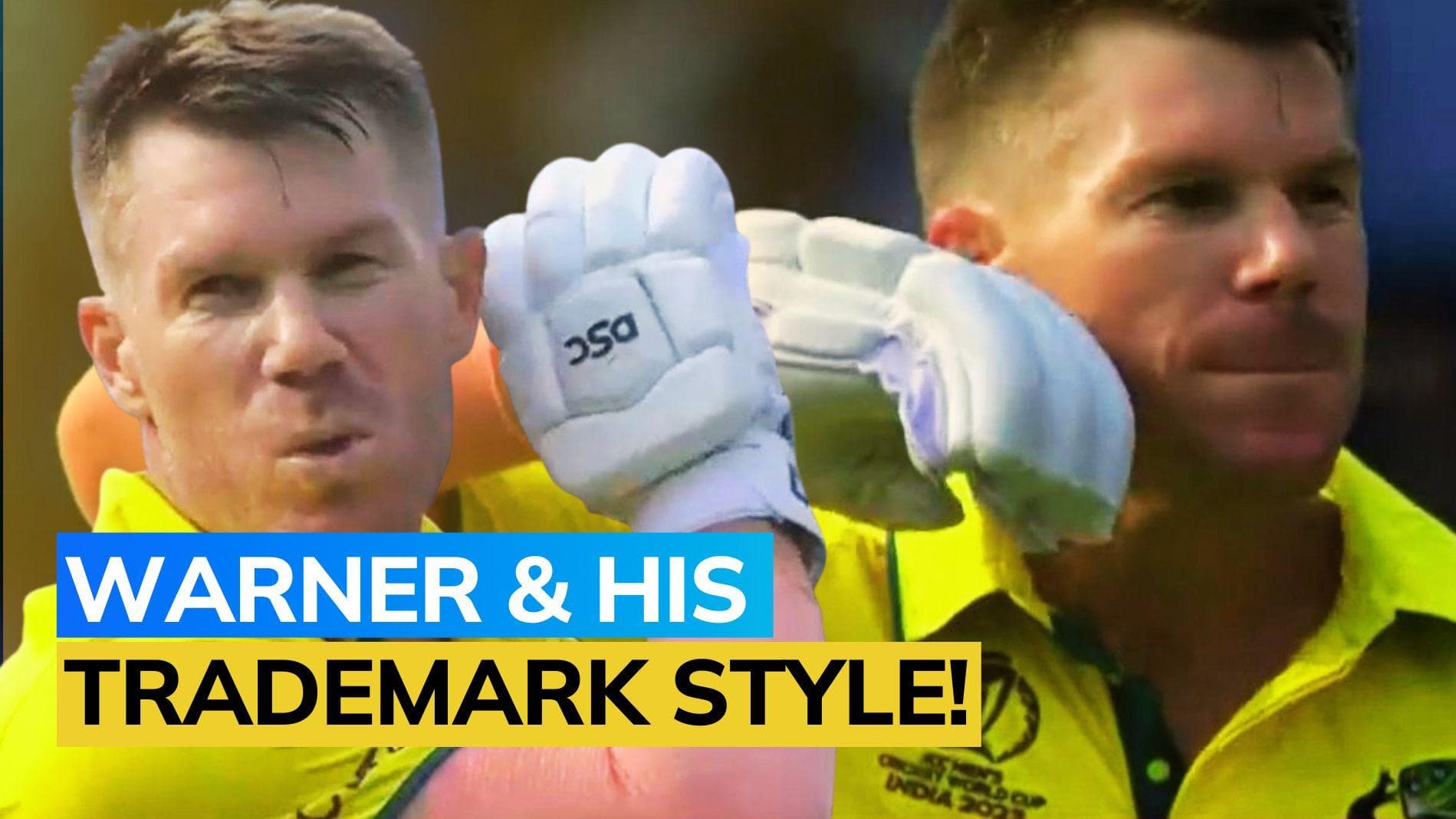 Watch: David Warner's Pushpa celebration after hitting ton vs Pakistan | AUS vs PAK | ICC World Cup 2023