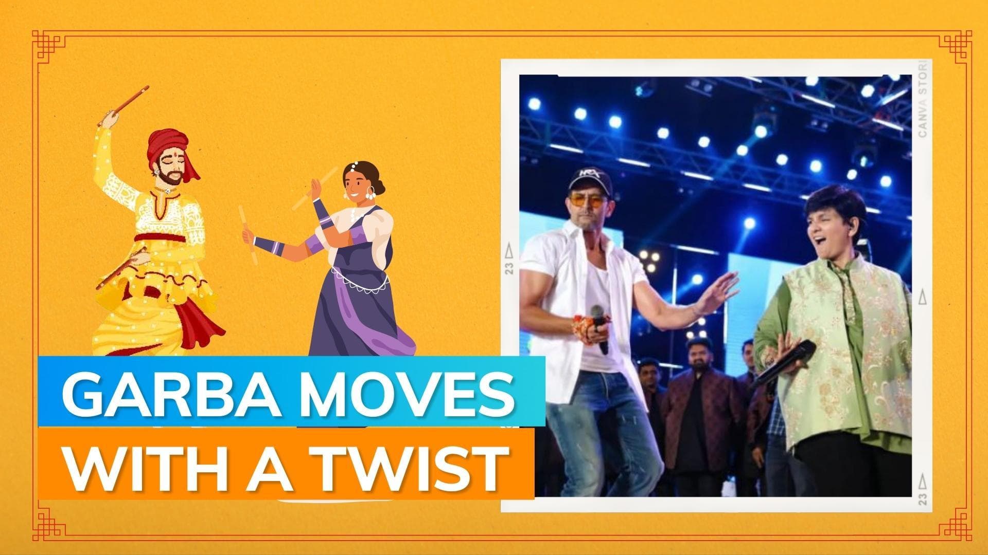 Navaratri 2022: Hrithik Roshan and Falguni Pathak match dance steps at Garba event in Mumbai