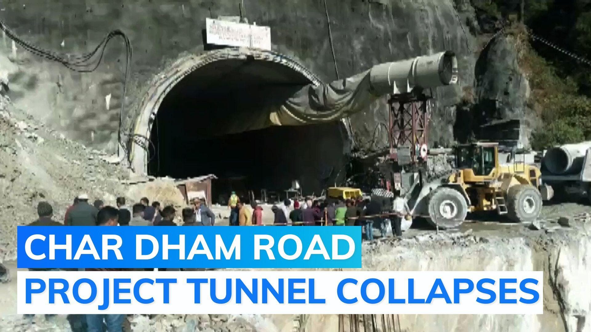 Uttarakhand: under-construction tunnel collapses, 40 labourers trapped