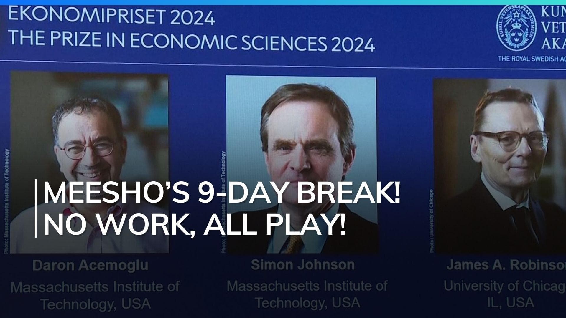 Nobel Prize in Economics Awarded for Research on National Prosperity