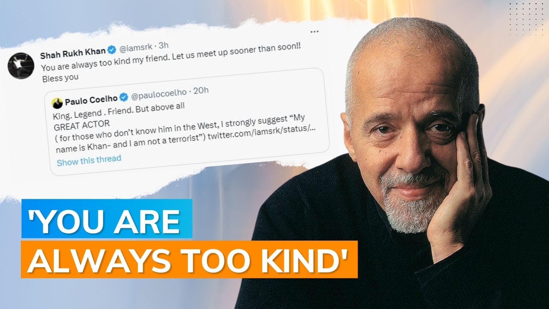 Shah Rukh Khan reacts to Paulo Coelho's praise, says 'let's meet up sooner than...'