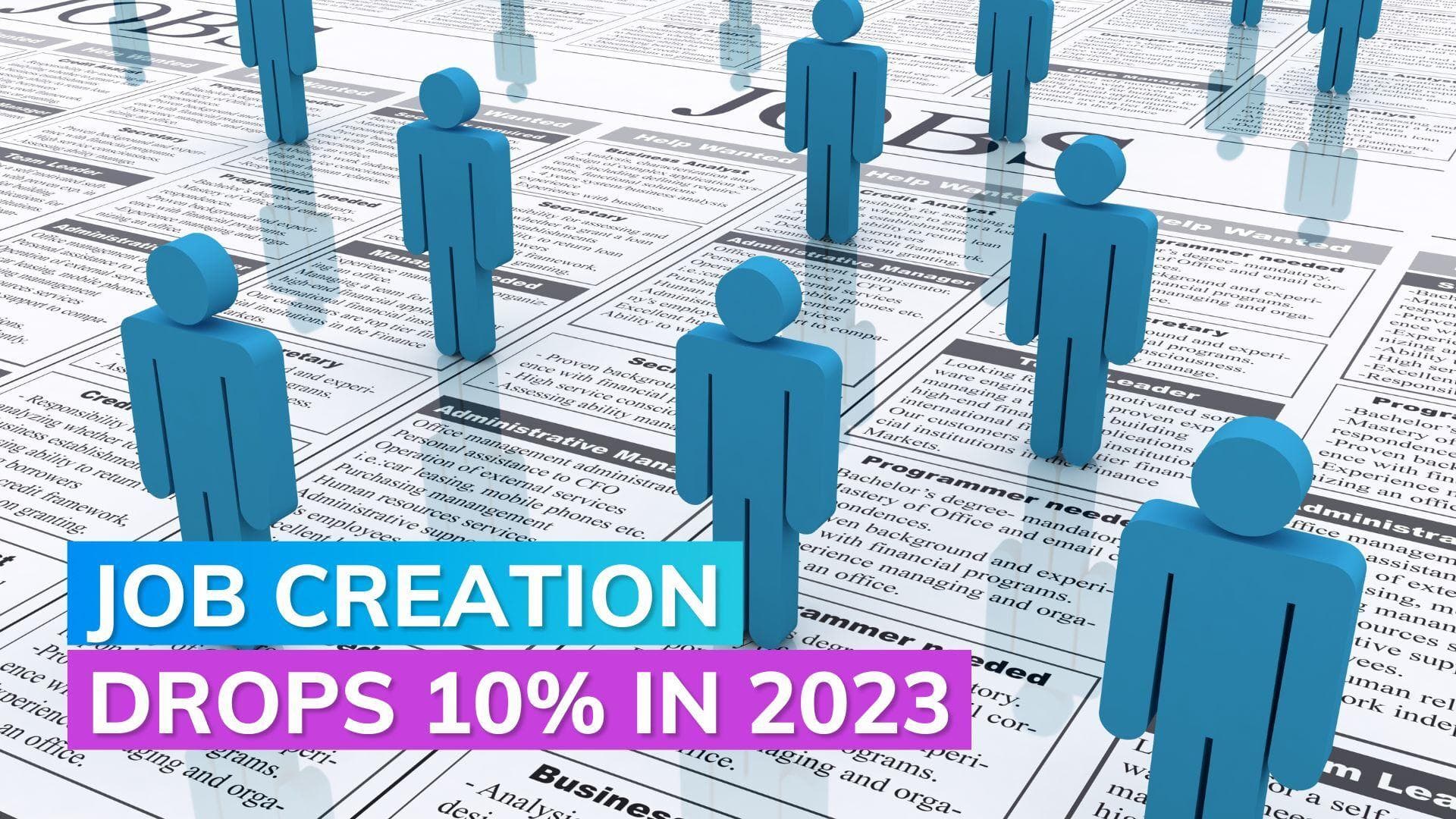New formal job creation dips 10% to 9.06 million in 2023: EPFO data
