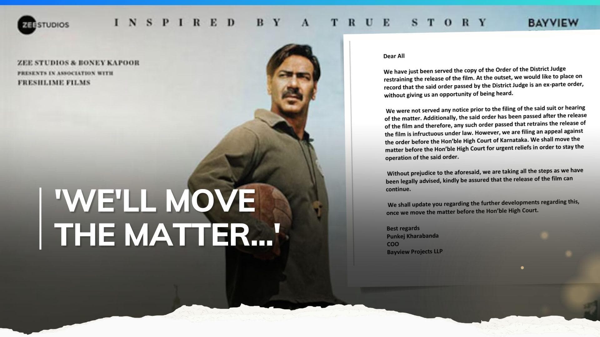 ‘Maidaan’ makers address plagiarism claims, Mysore Court's stay orders: ‘We were not served any notice’