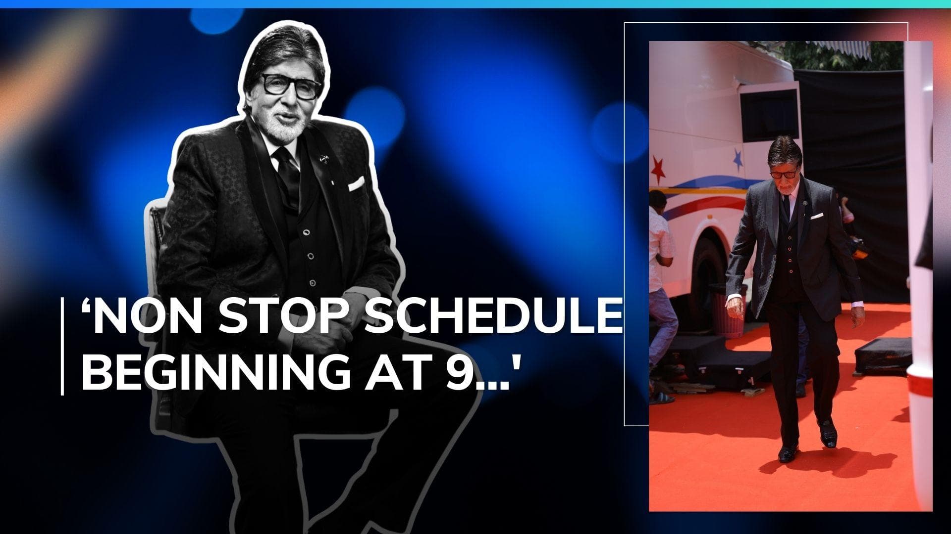 ‘KBC 16’: Amitabh Bachchan shares first pics from the set, says he worked without the traditional break