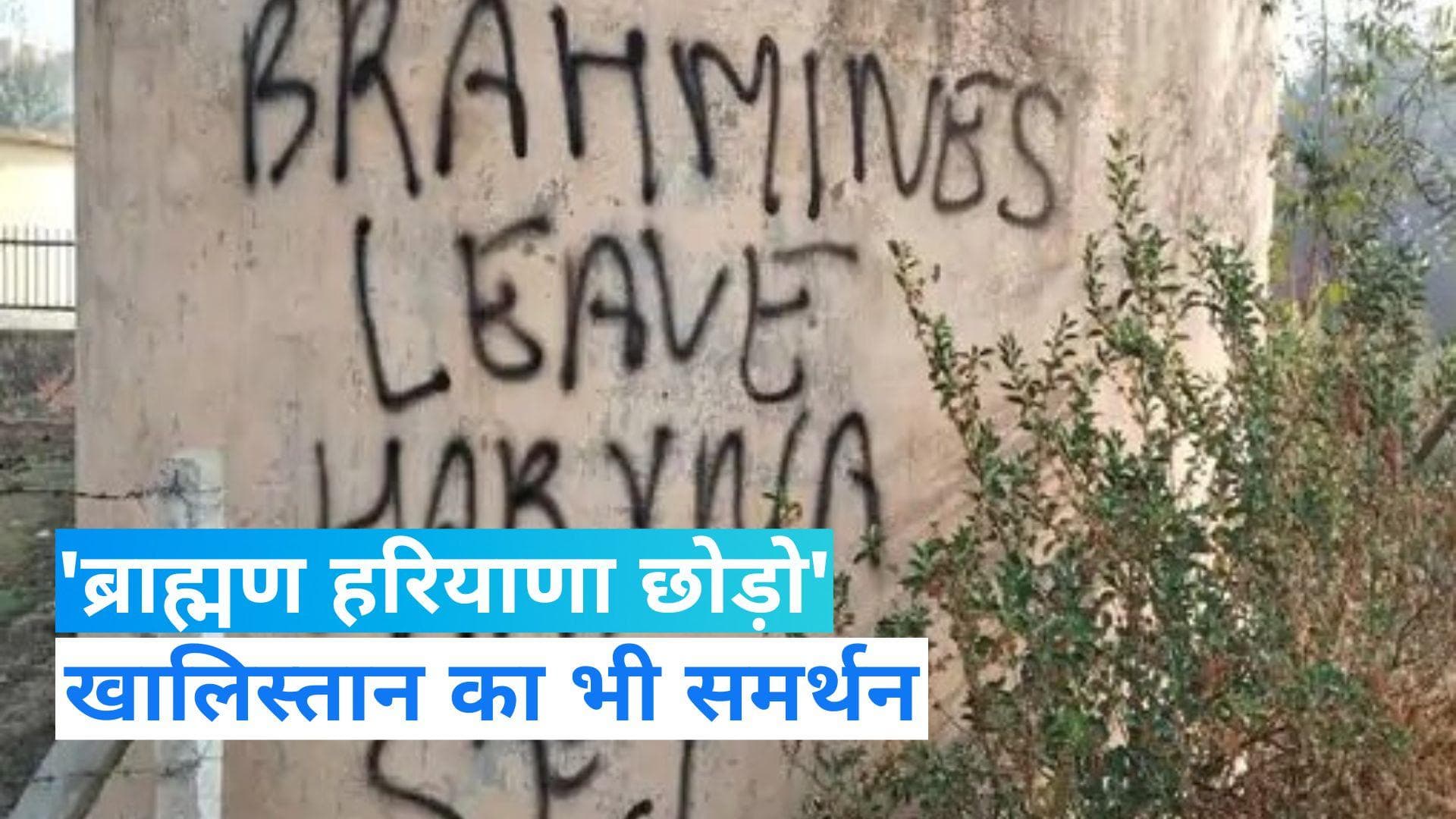 Haryana News: JNU के बाद अब सिरसा में लिखा 'ब्राह्मण हरियाणा छोड़ो' के नारे, खालिस्तान का भी समर्थन