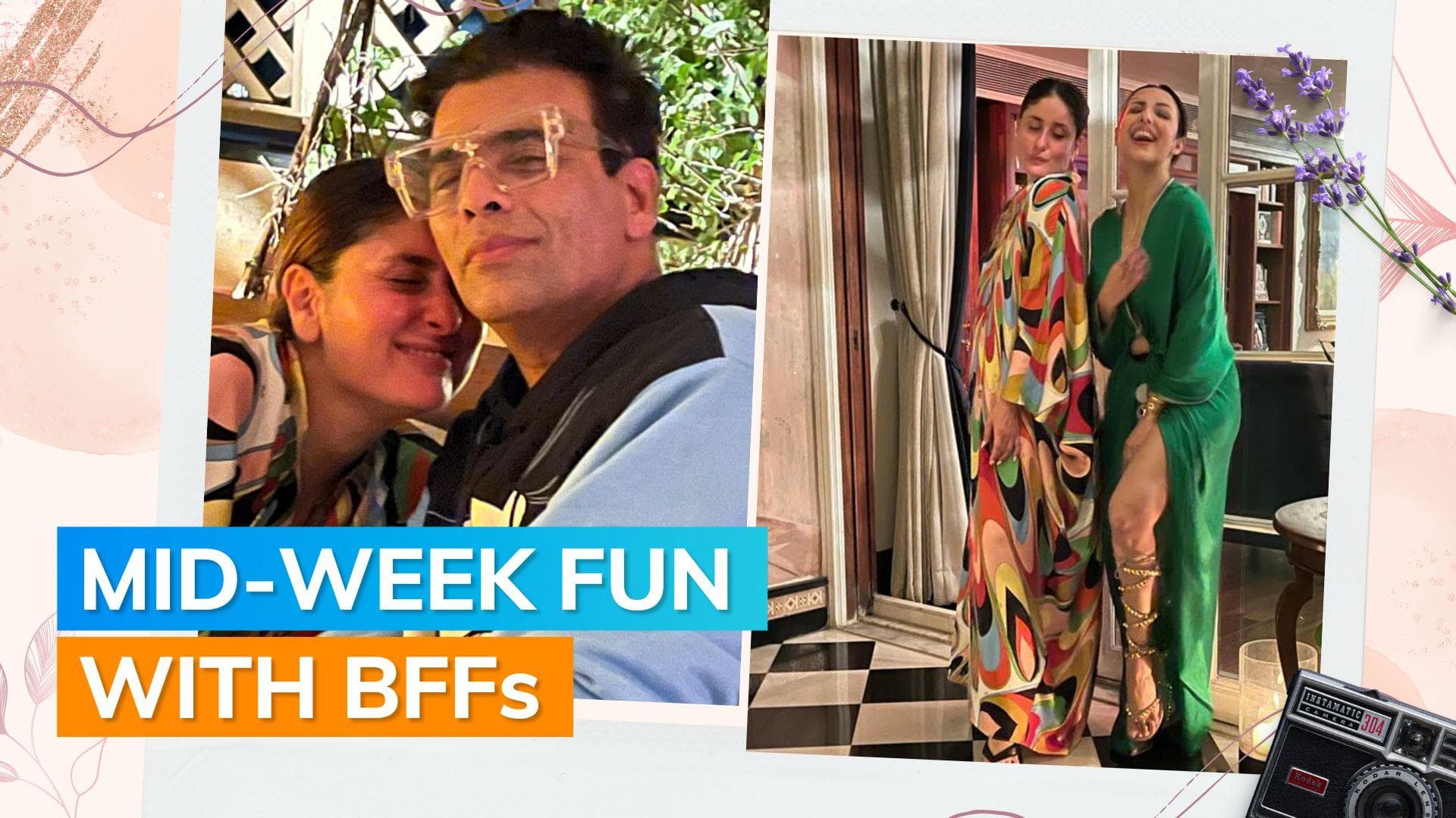 Kareena Kapoor hosts a party at home for BFFs Malaika Arora, Amrita Arora and Karan Johar | See pics