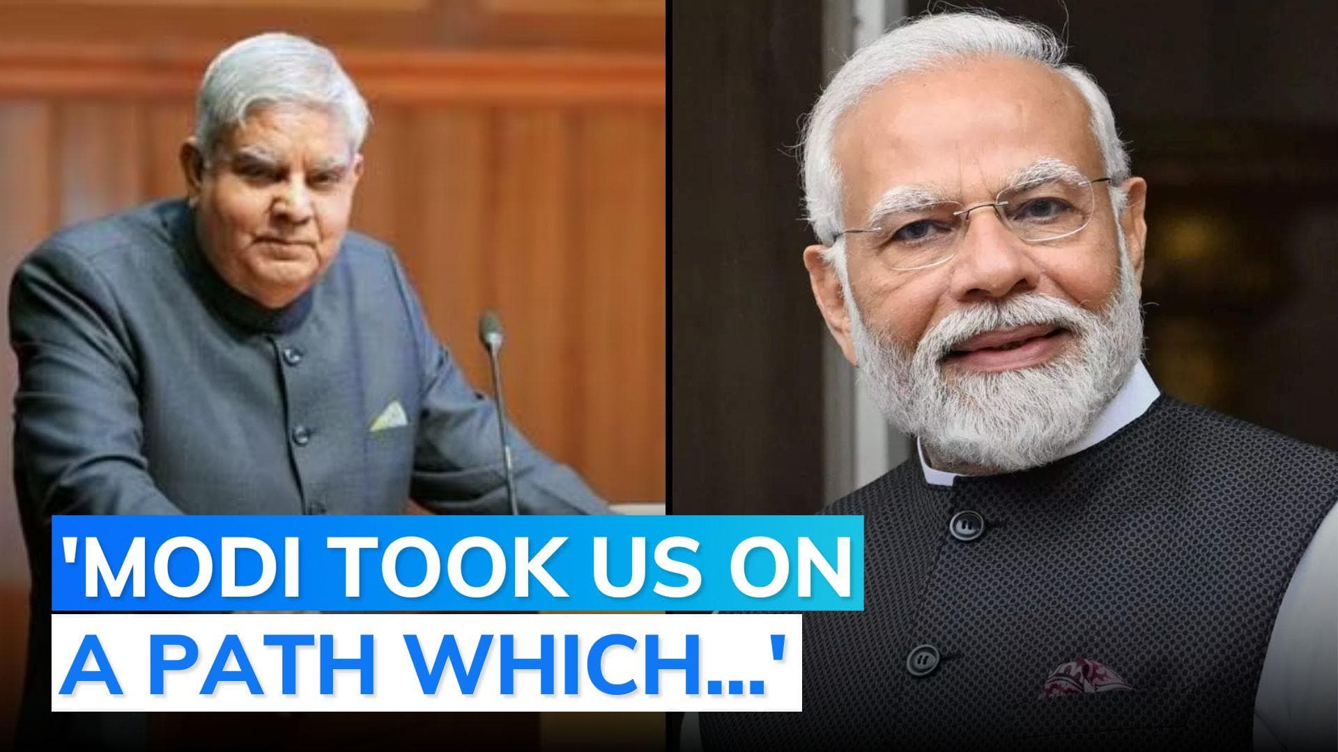 Gandhi was 'Mahapurush', Modi is 'Yugpurush', says Vice Prez; Cong calls it 'sycophancy'