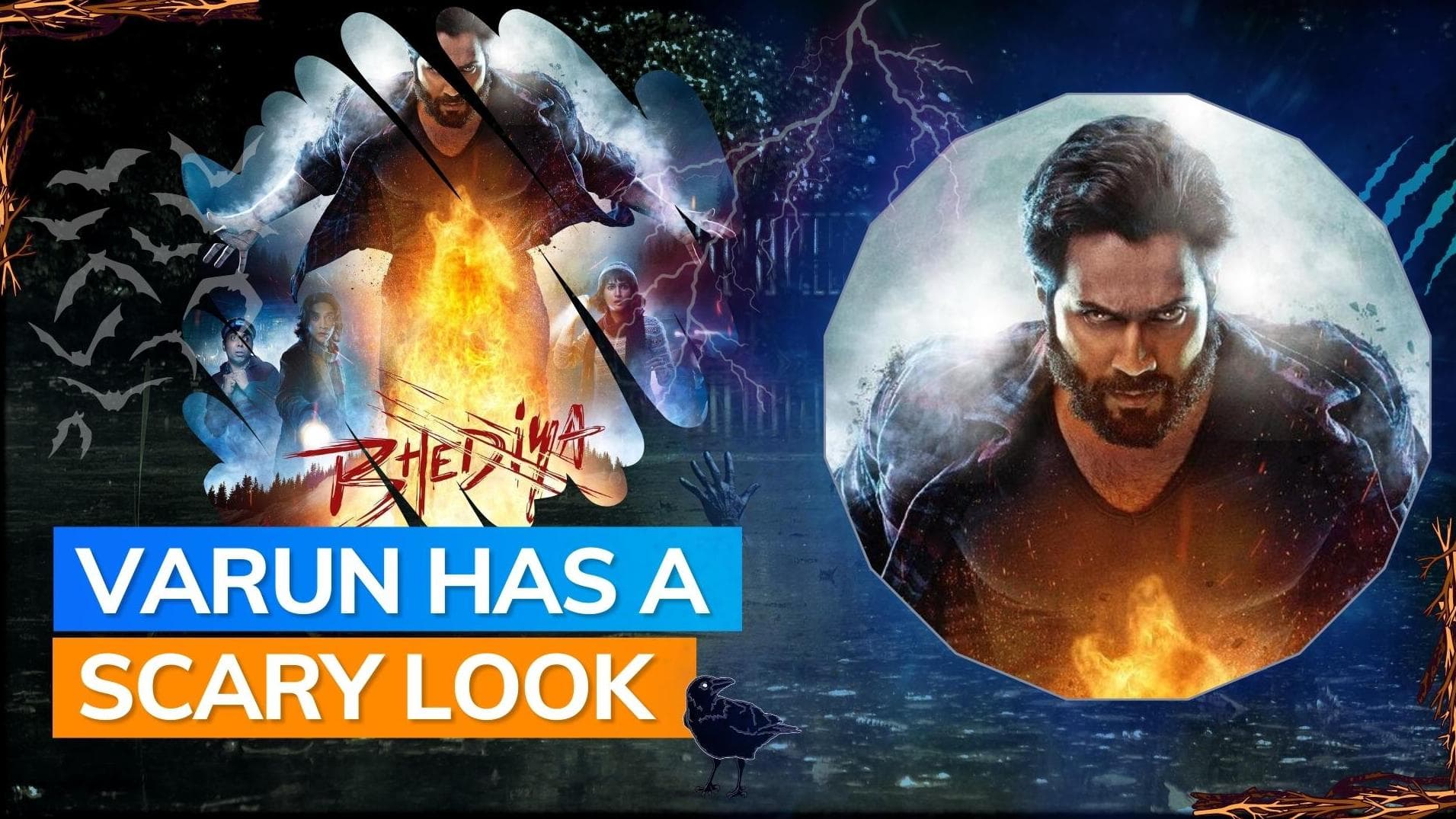 'Bhediya' new poster out: Varun Dhawan is a fierce werewolf; trailer out on October 19