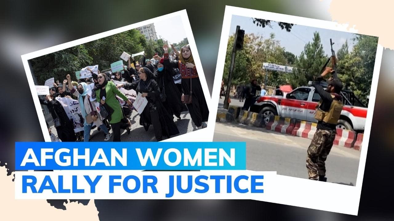 Taliban fighters fire in air to disperse women's protest in Kabul