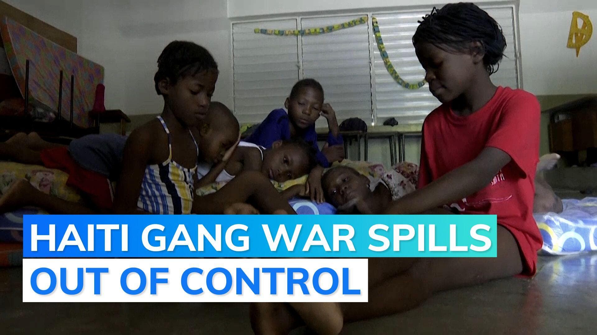 Hundreds of kids shelter at school to escape Haiti gang war