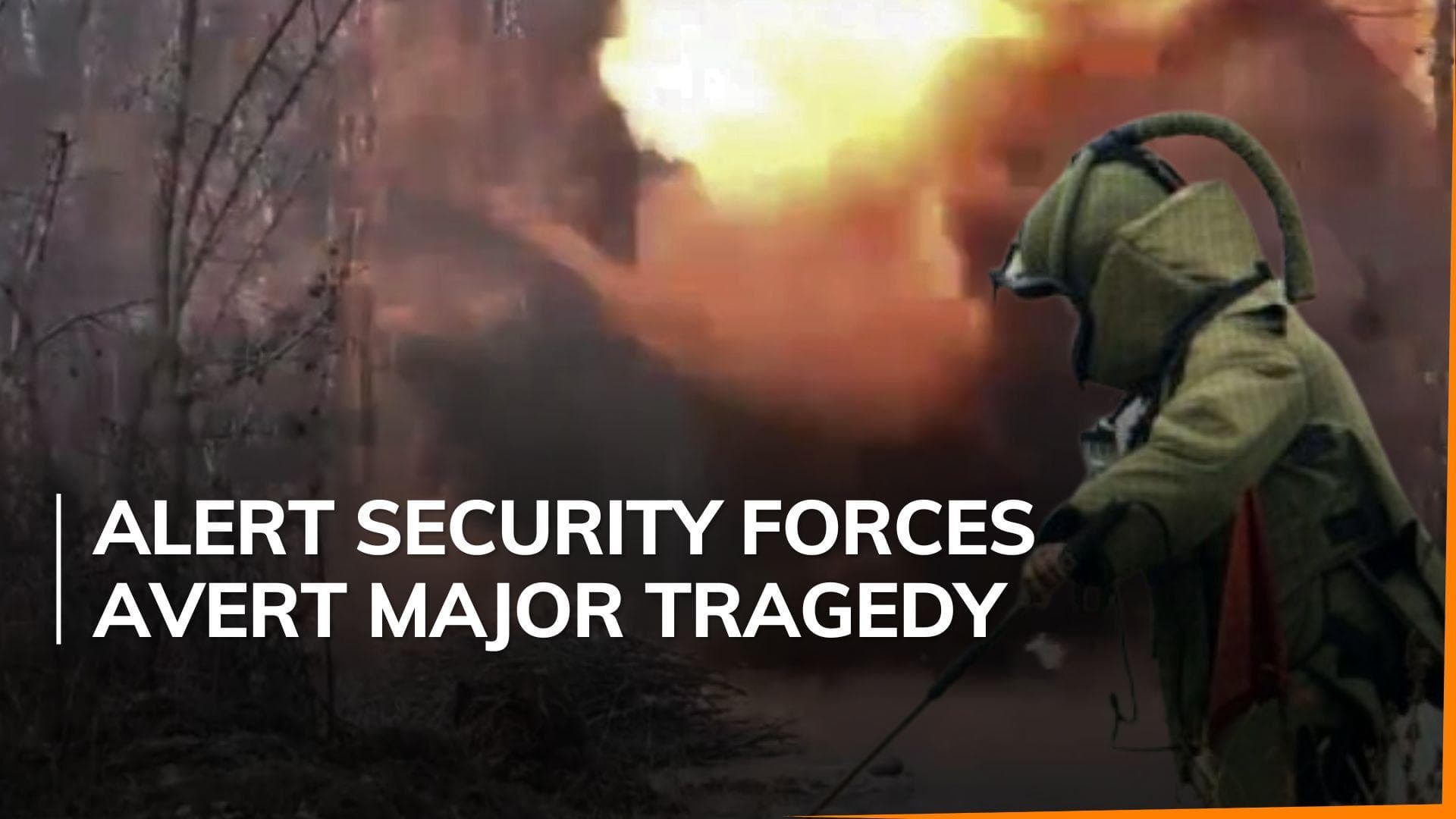 Watch: drone footage of army destroying IED on key Kashmir road