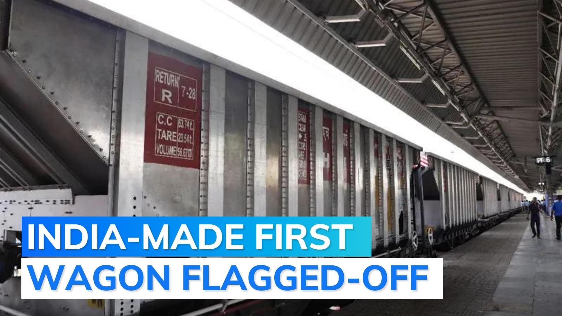 1st indigenously manufactured aluminium freight train rake inducted in Railways