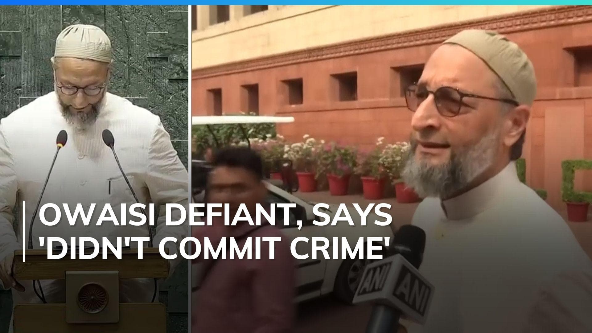  Asaduddin Owaisi's 'Jai Palestine' slogan during oath sparks row in Lok Sabha 