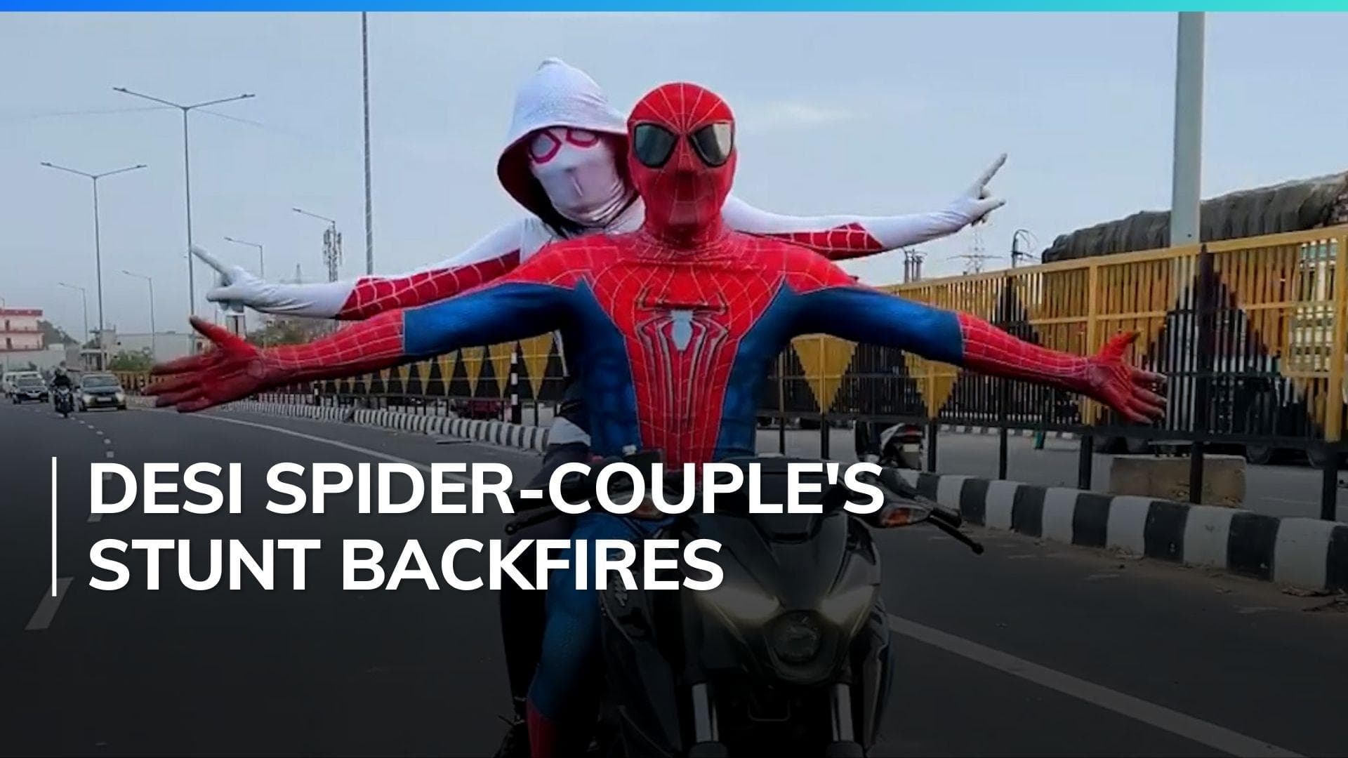 'Spiderman & Spiderwoman' arrested in Delhi, know why | Watch