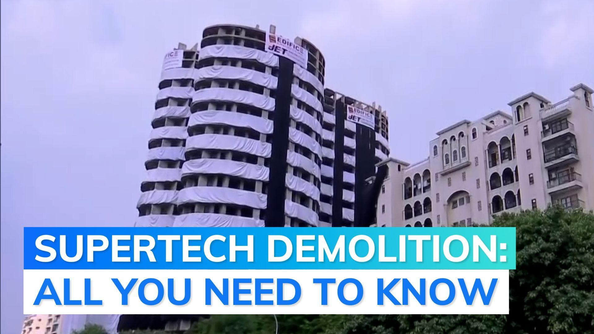 Supertech twin tower demolition explained:  over 5000 Noida residents, 2,500 vehicles to be moved out 
