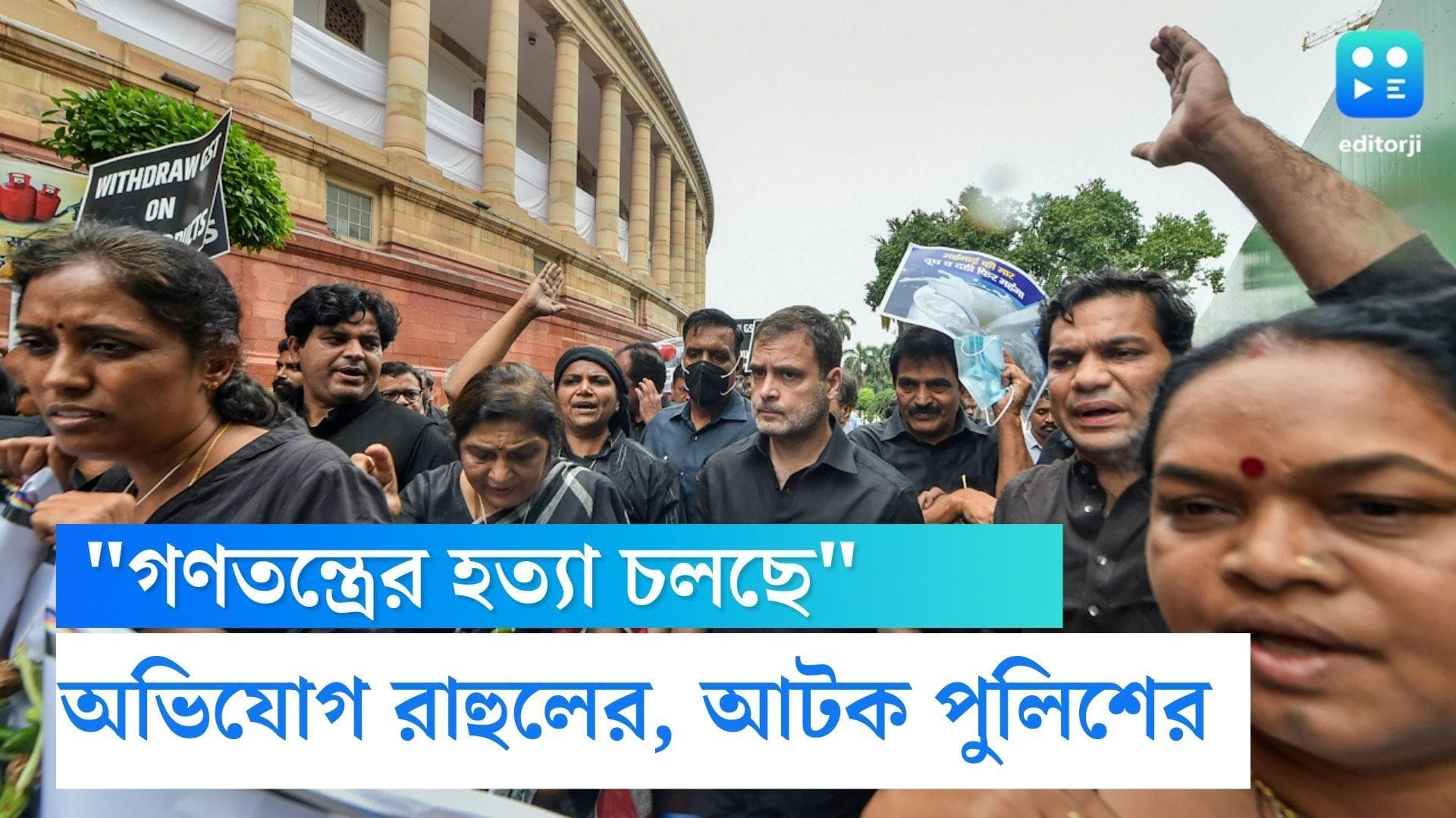 Rahul Gandhi Detained: 'দেশে গণতন্ত্রের হত্যা হয়েছে', কেন্দ্রকে কটাক্ষ করার পরই আটক রাহুল গান্ধী