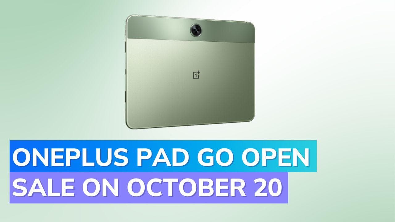 OnePlus Pad Go open sale in India on October 20: Price, offers, and more
