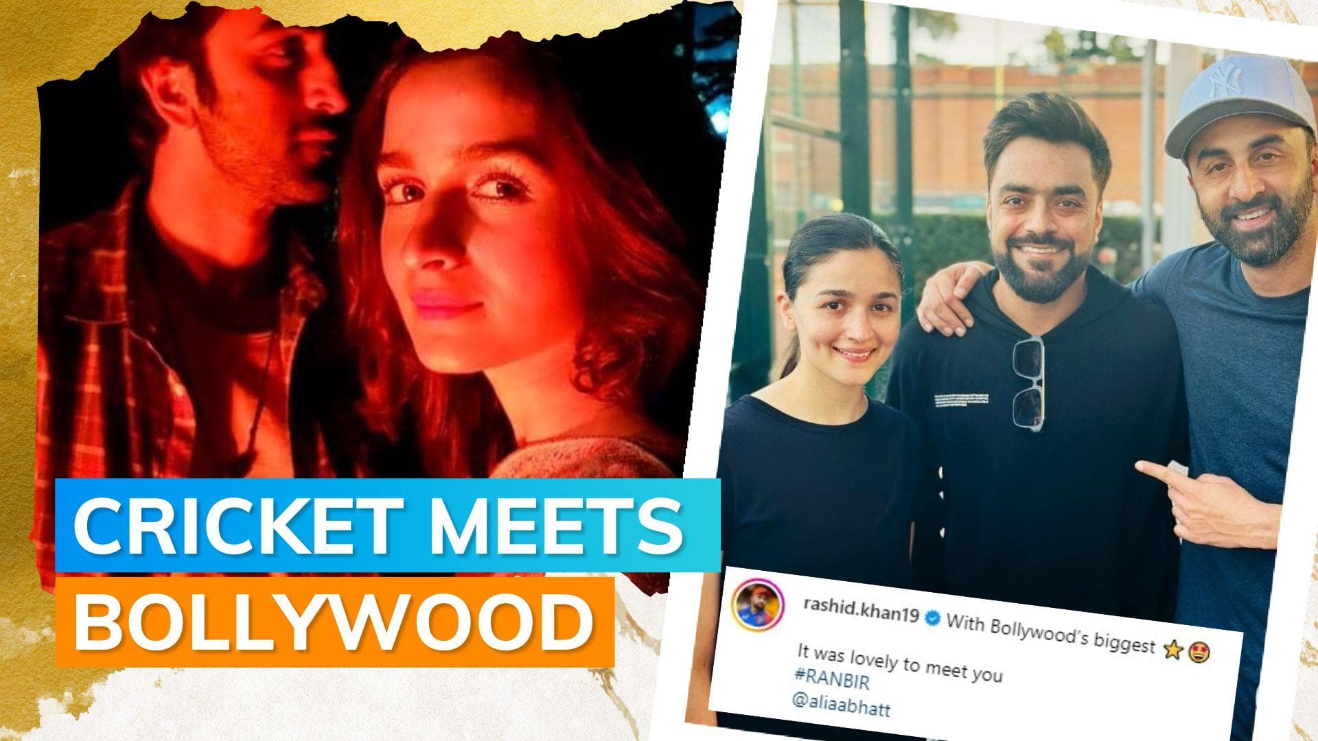 Alia Bhatt and Ranbir Kapoor meet Afghan cricketer Rashid Khan in NYC; see pic