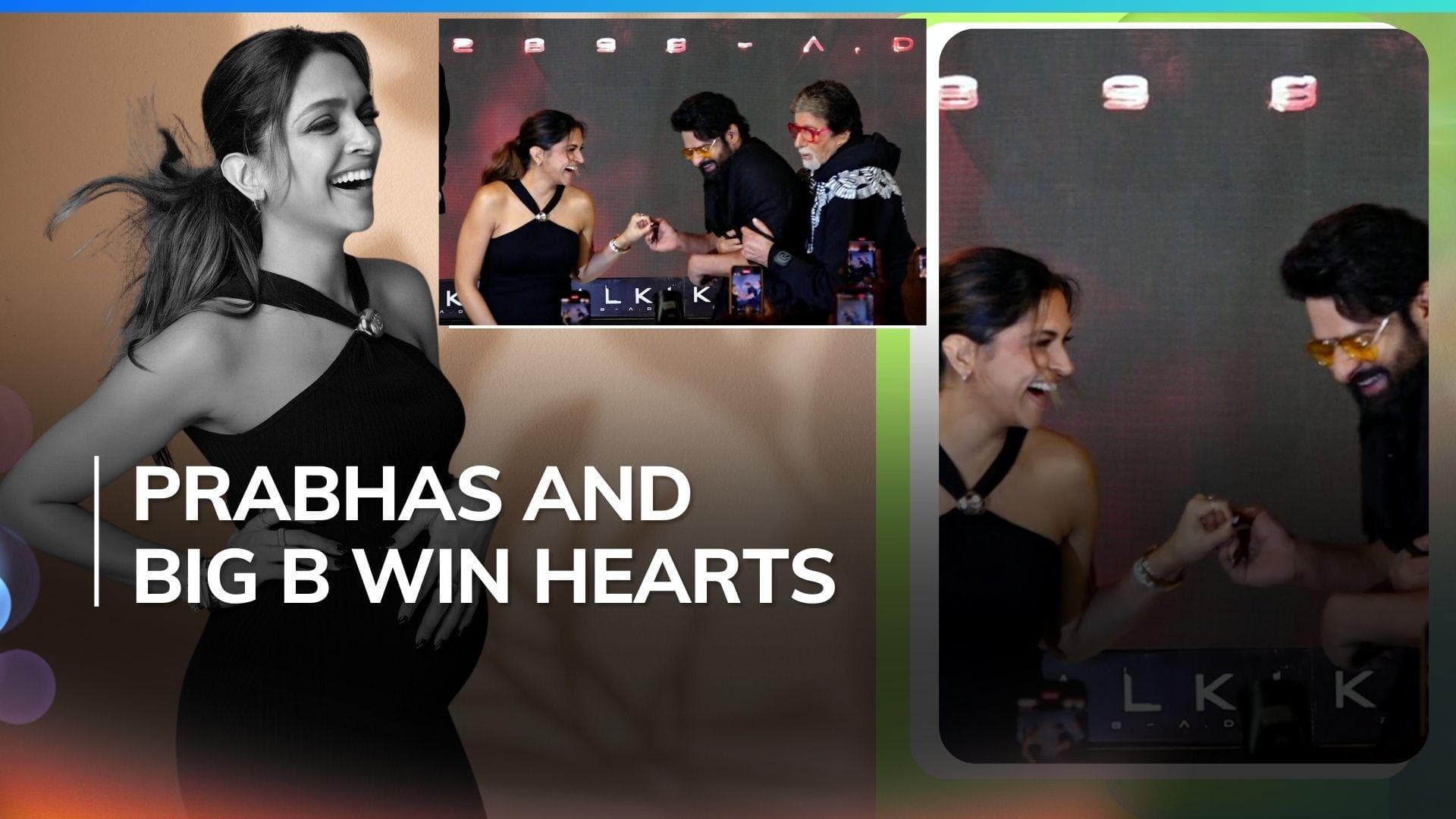 Prabhas and Amitabh Bachchan rush to help pregnant Deepika Padukone as she descends the stage | Watch