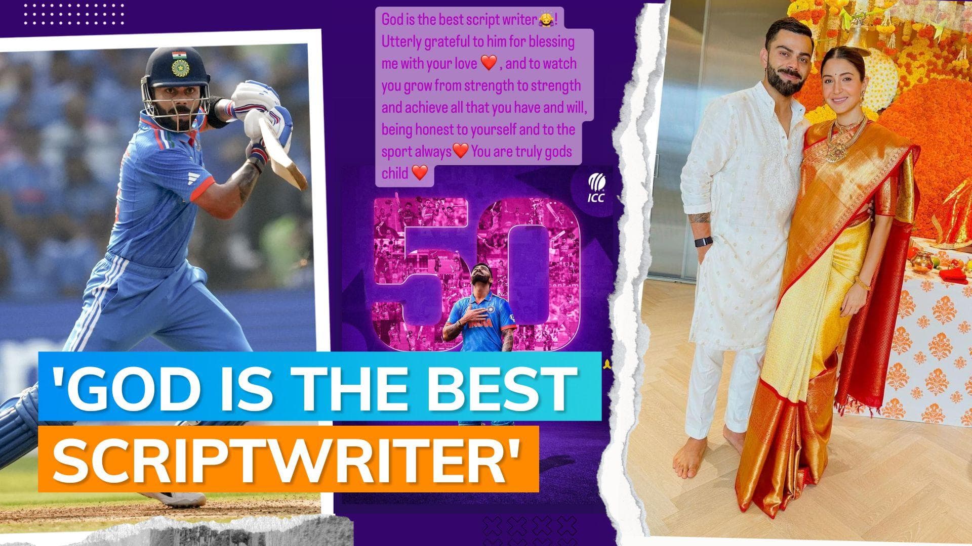 World Cup 2023: Anushka Sharma lauds Virat Kohli as he scores 50th ODI century; calls him ‘God's child'