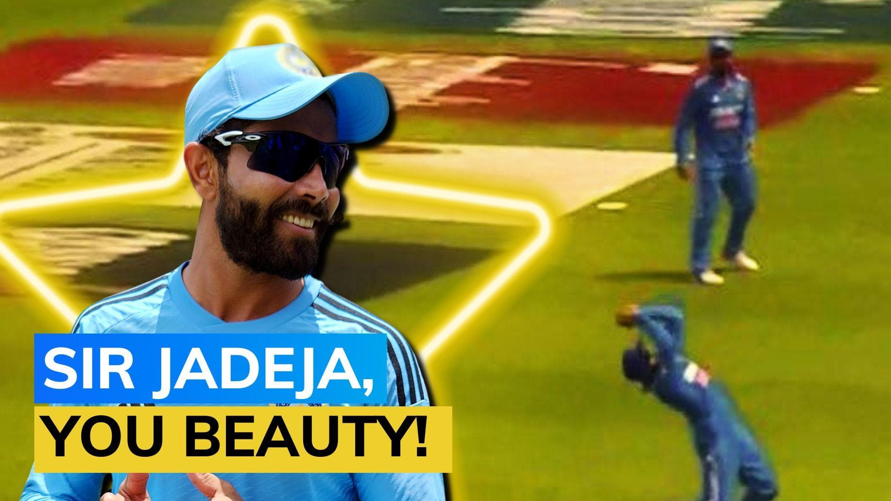 Watch: Ravindra Jadeja takes flying catch to give debutant Mukesh Kumar his maiden ODI wicket | IND vs WI