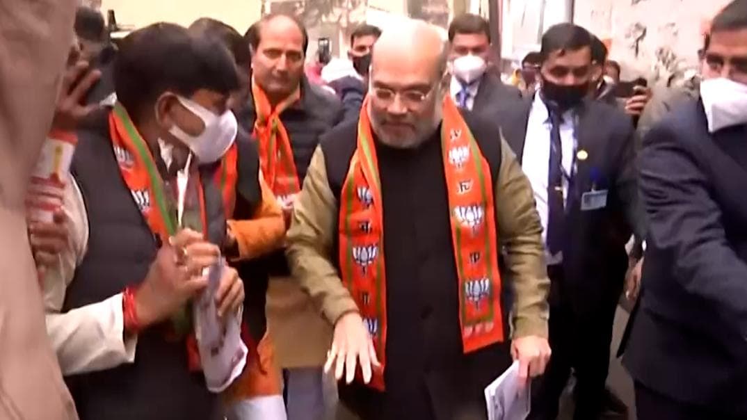 'Where's mask?' ask netizens as Amit Shah campaigns in UP