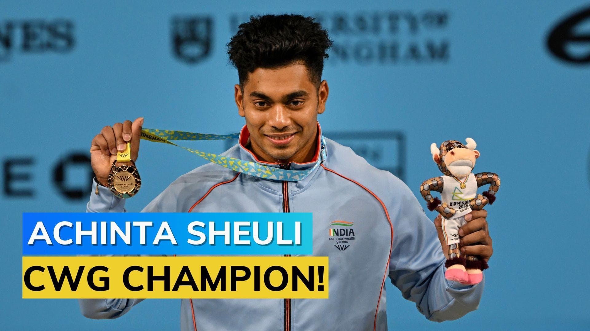 CWG: 20-year-old Weightlifter Achinta Sheuli wins Gold, breaks Games record in 73-kg category
