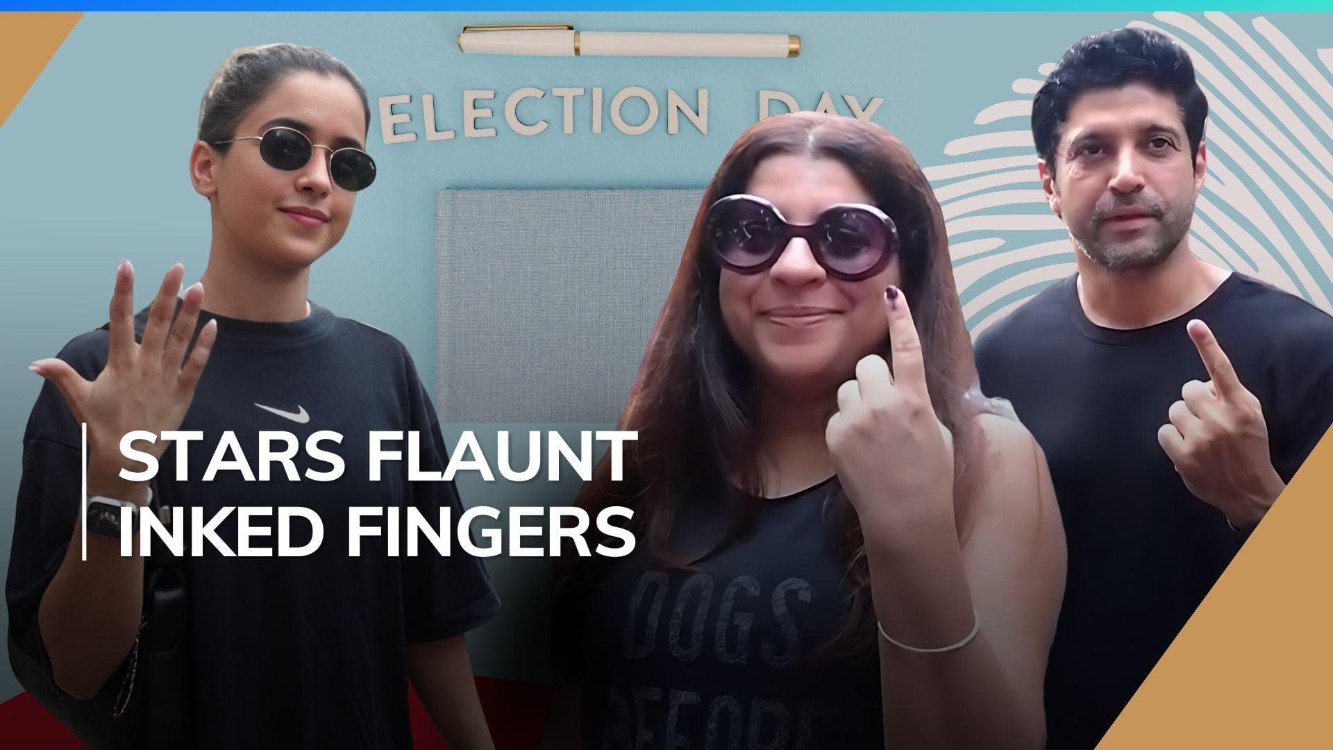 Lok Sabha Elections 2024: Siblings Farhan-Zoya cast their votes, Sanya Malhotra flaunts inked finger