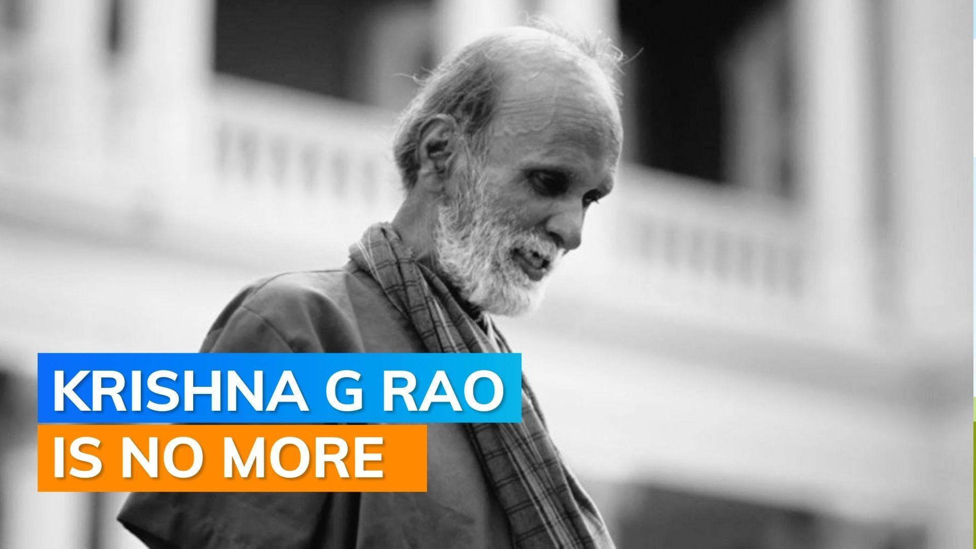 'KGF' actor Krishna G Rao passes away at 70; team pays tribute