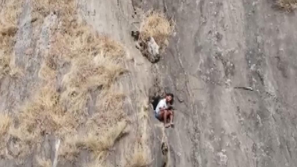 Watch: Kerala trekker stuck on hill for 2 days without food & water rescued after daring op