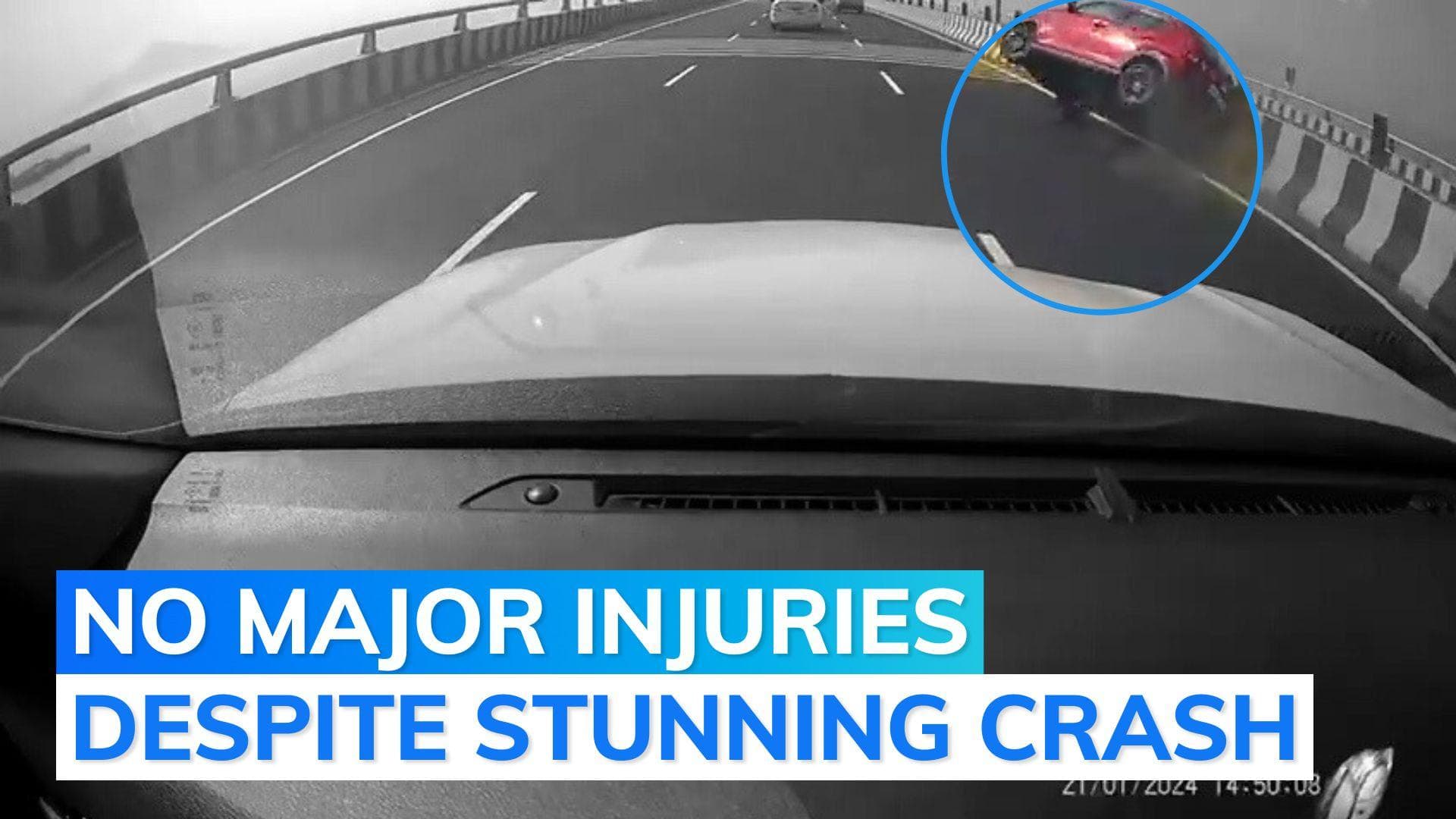 Newly-opened Atal Setu sees first accident as car flips, skids on road | Watch